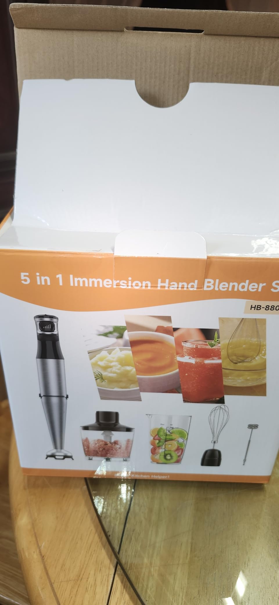 Immersion Blender Handheld Corded Hand Blenders Set 1100W, Trigger Variable Speed 5 in 1 Stick Emulsifier with Chopper, Whisk and Frother for Soup, Baby Food and Smoothies customer photo 2