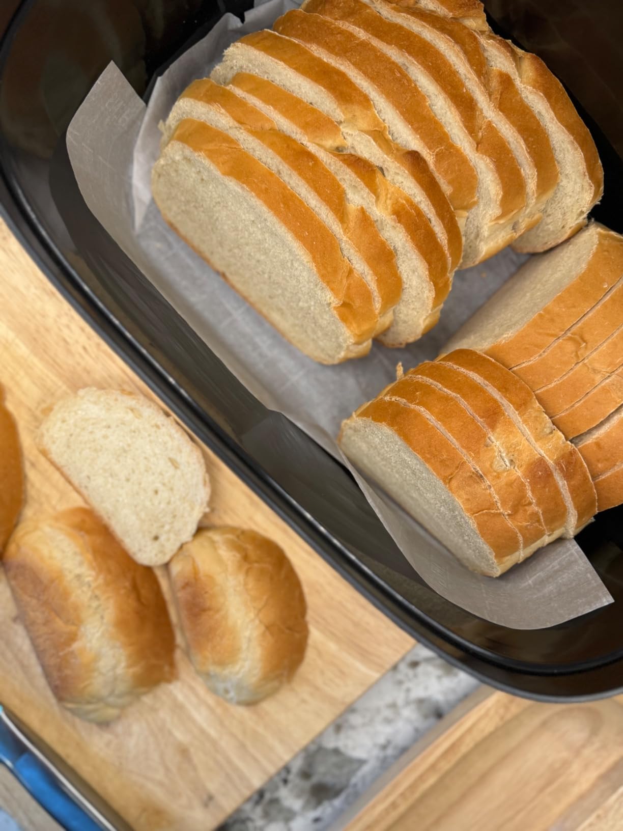 Sonder Los Angeles Union Large Bread Box | Fits Full Sourdough Loaves and More | Breadbox with Cutting Board | Homemade Bread Bin Storage Container | 14.25x9.25x7 in | Charcoal customer photo 2