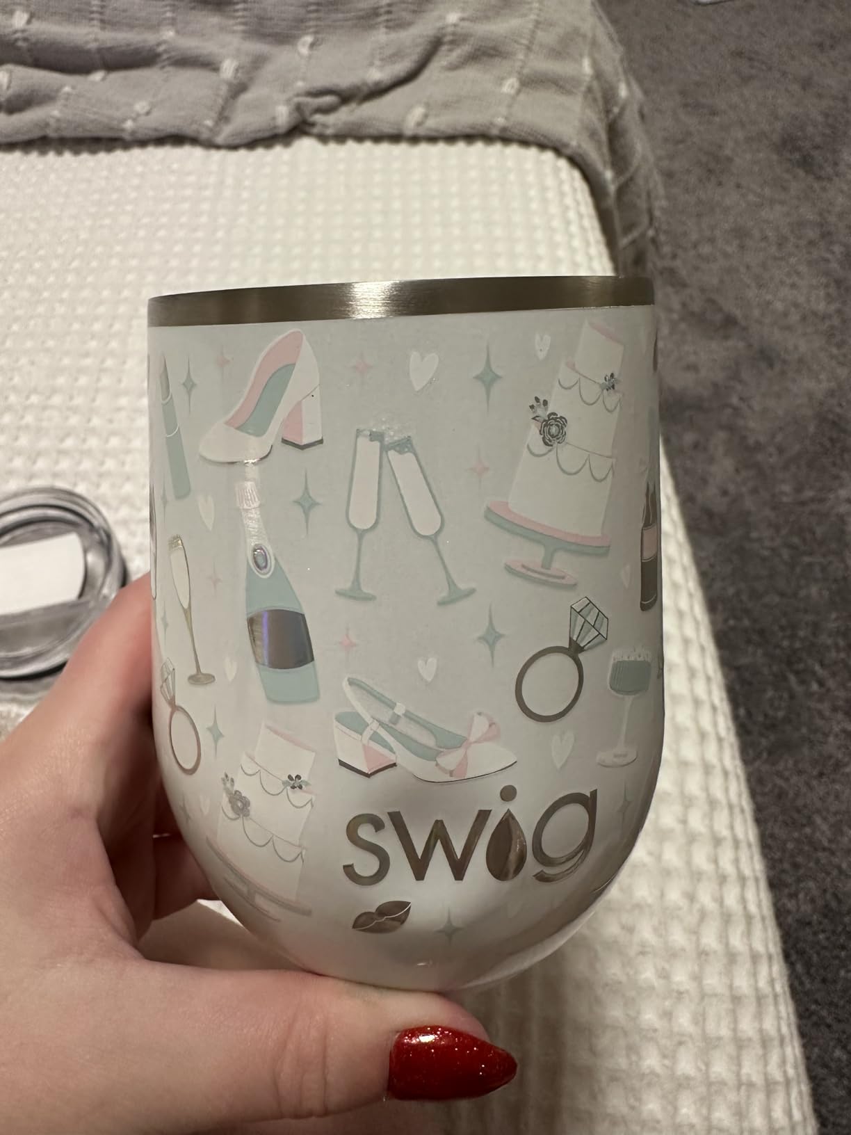 Swig Life 12oz Wine Tumbler with Lid, Stainless Steel, Dishwasher Safe, Portable, Triple Insulated Wine Tumbler customer photo 2