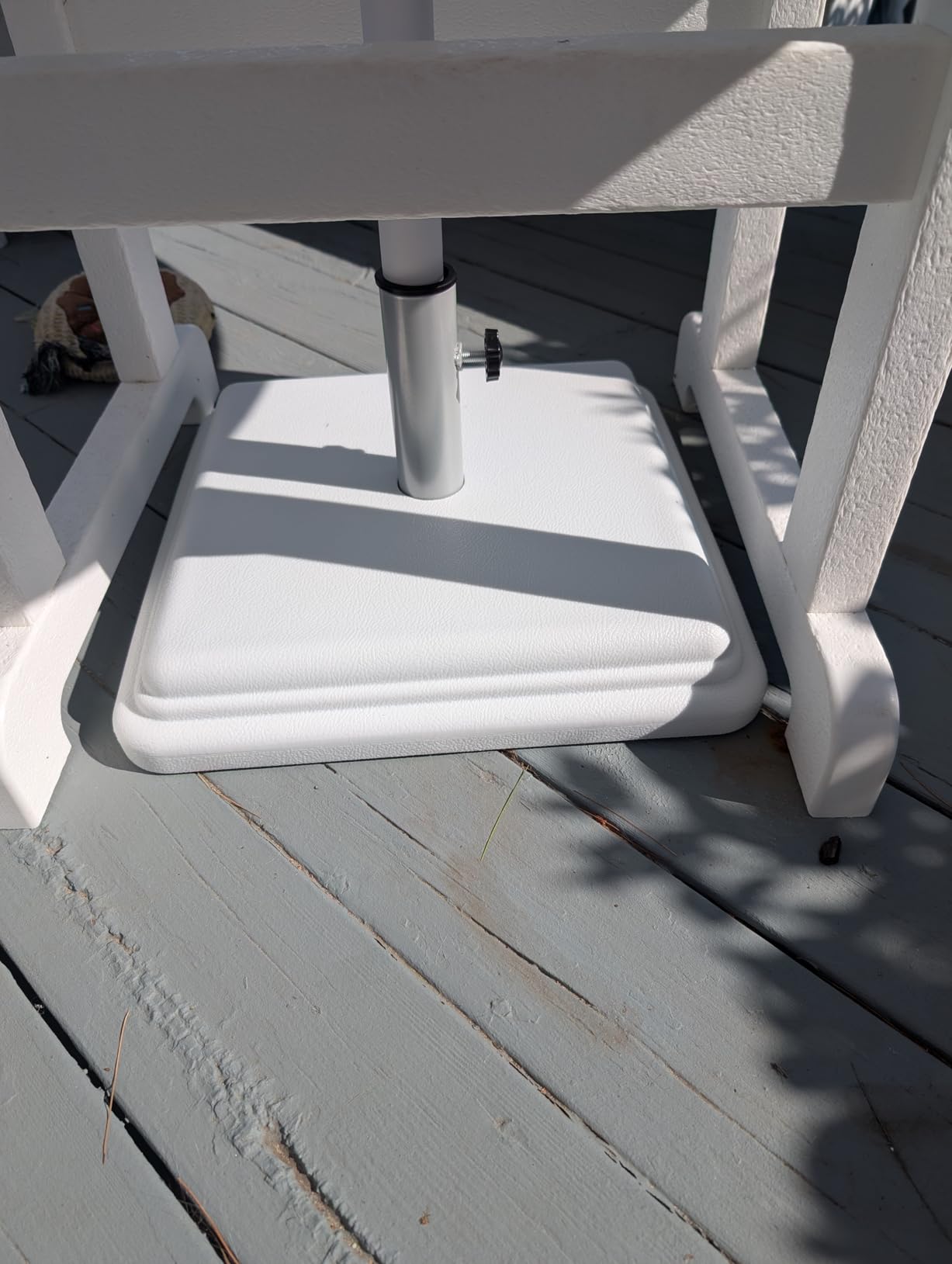 US Weight 40 Pound Umbrella Base - Weighted Umbrella base For Use With Patio Table - Heavy Duty Base- Made in the USA customer photo 1