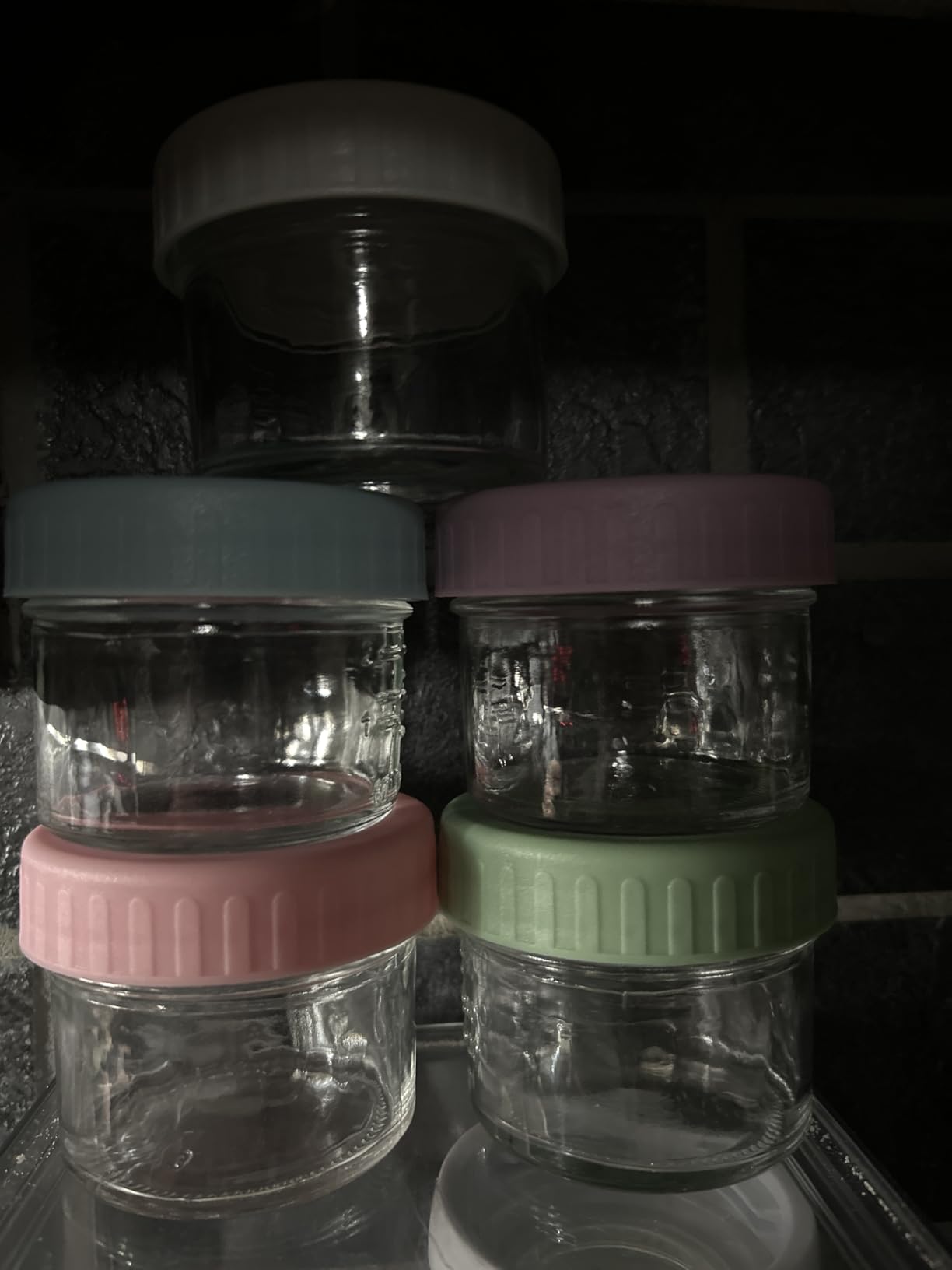 8 Pack Glass Baby Food Storage Containers, 4 oz Leakproof Baby Food Jars with Lids, Small Glass Food Containers for Infant Baby, Freezer Safe customer photo 1