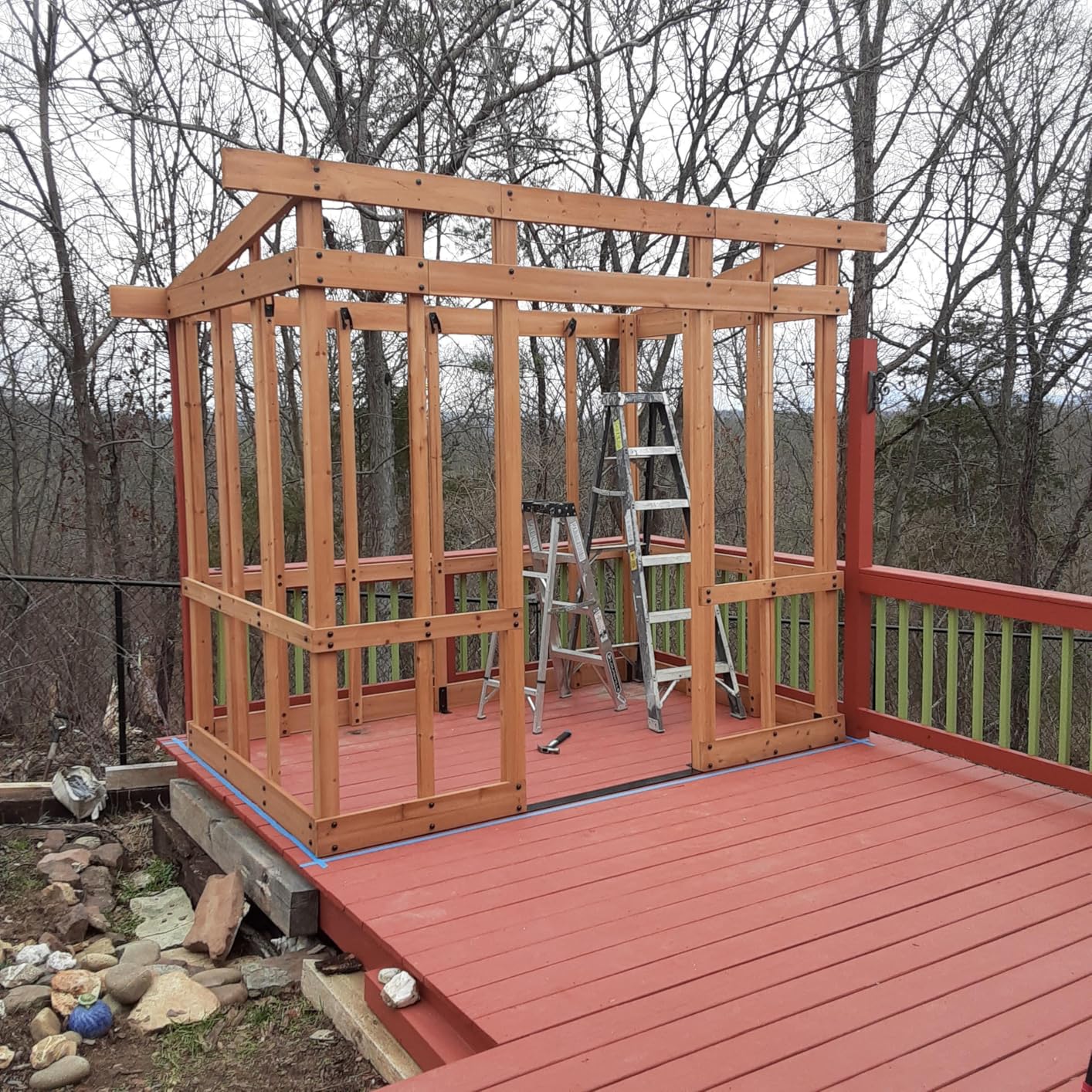 Backyard Discovery Willow 9' x 6' Cedar Wood and Polycarbonate Walk-in Greenhouse Kit with Exhaust Fan, Windows, Hose Hook-Ups, PowerPort, Staging Shelves for Year-Round Outdoor Gardening customer photo 1