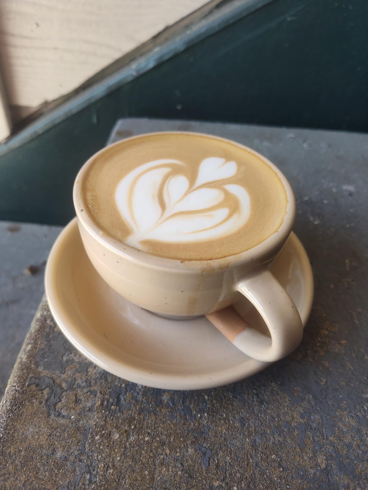 MORA Ceramic Latte Art Mug With Saucer - 10.5 oz, Round Bottom For Perfect Pours - Cafe Cups for Cappuccino, Espresso, Coffee, Tea etc - Porcelain Set for Baristas, Great Gift - Charcoal customer photo 1