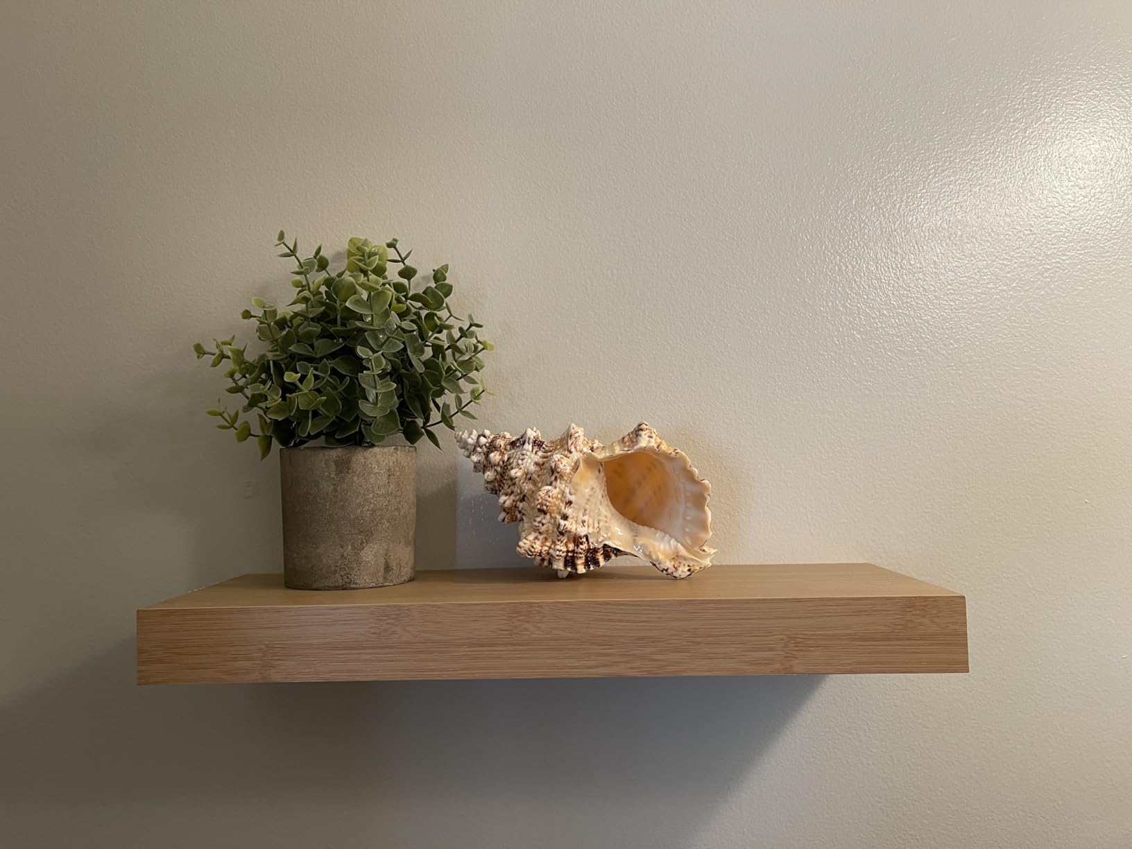 Sorbus Floating Shelves for Wall - 16 Inch Floating Shelf for Kitchen, Bedroom, Living Room, Bathroom, Home & Wall Decor - Mounted Bathroom Shelves with Invisible Brackets (Maple Wood, 2 Pack) customer photo 1