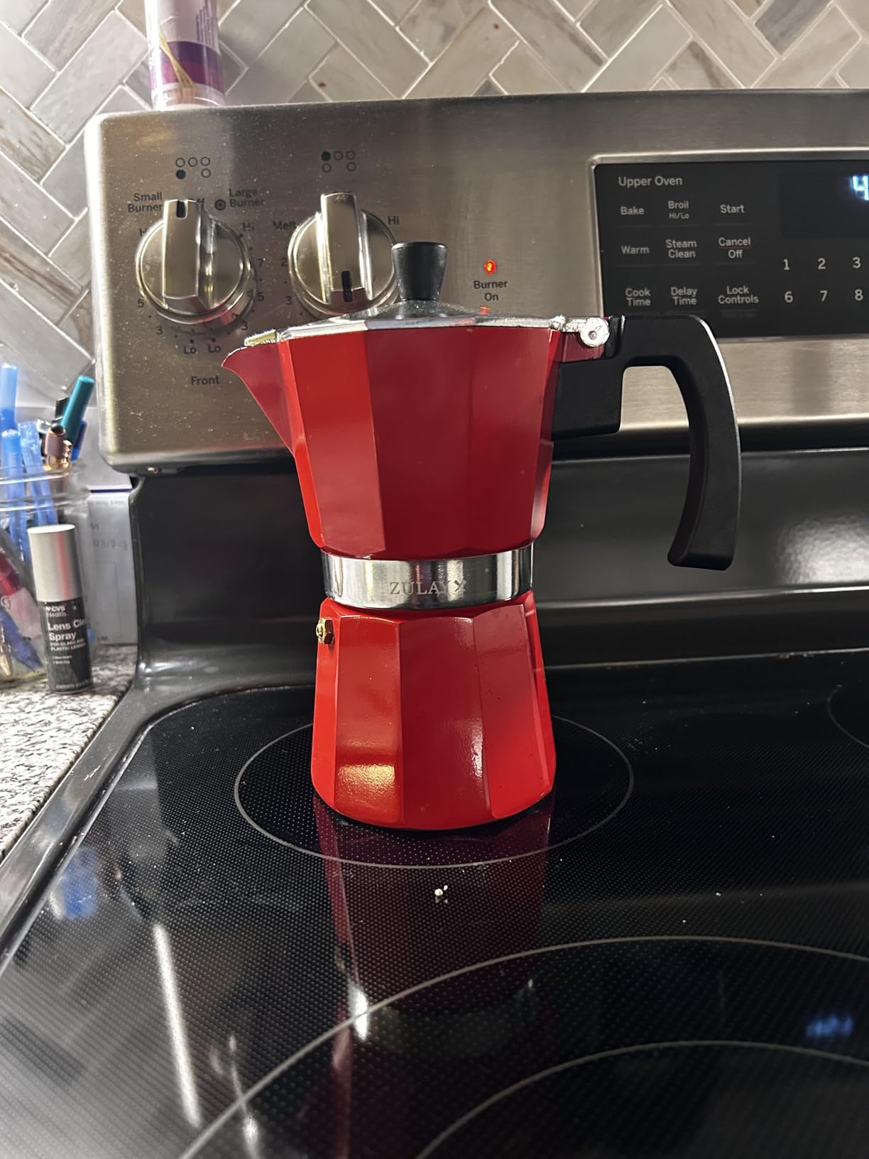 Zulay Moka Pot Espresso Stovetop Coffee Maker - Leak-Proof, Stainless Steel, Easy to Clean, Heat Resistant Handle & Knob -for Authentic Cuban & Italian Style Espresso - Makes 12 Espresso Cups - Silver customer photo 2