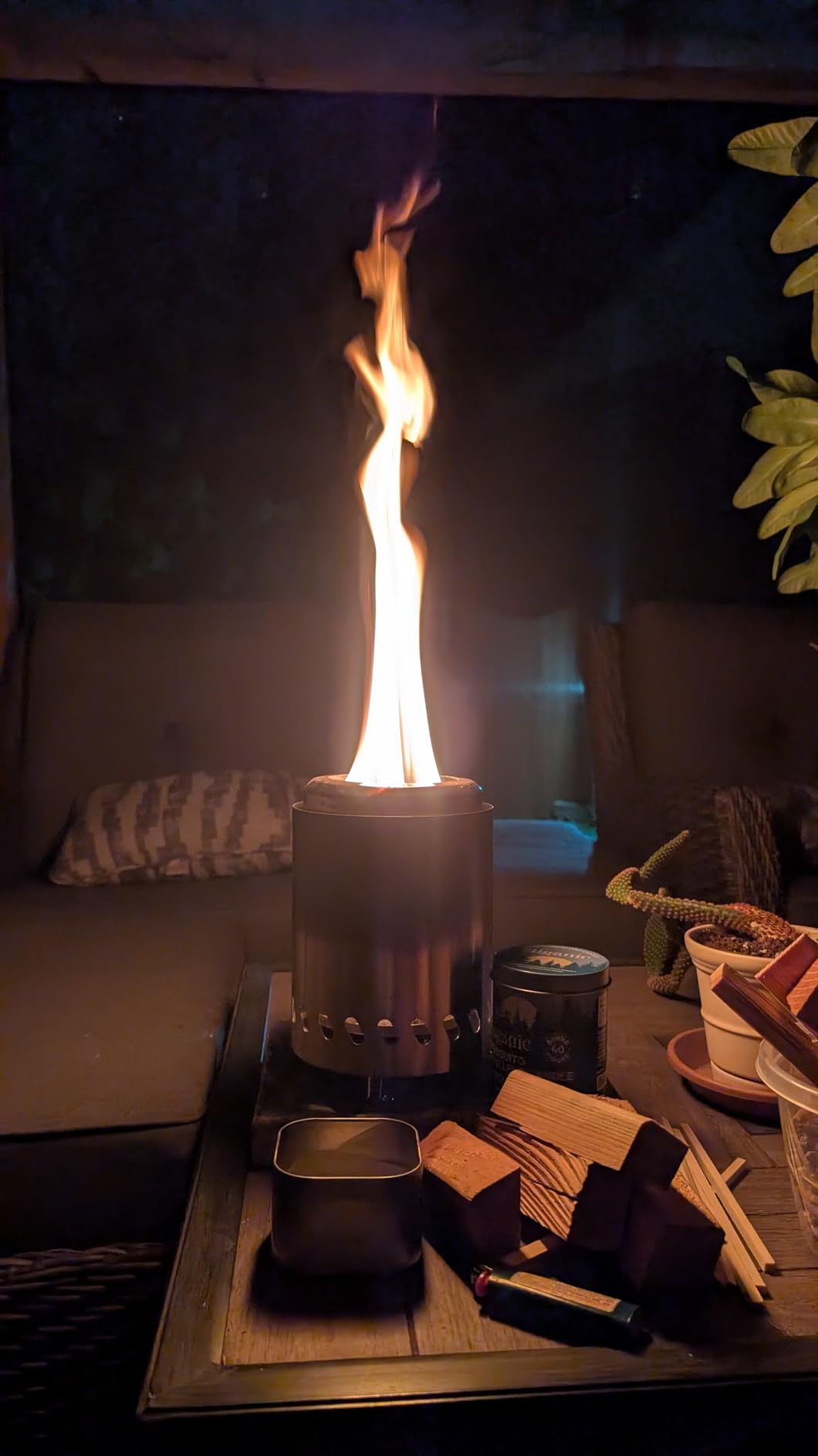 Tabel Top Fire Pit Mini, Portable Firepit Outdoor, 5.5 Inch Tabletop Firepit Stainless Steel customer photo 1