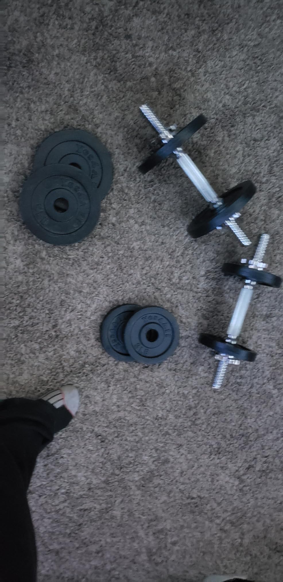 Yes4All Old School Adjustable Dumbbell Set with Weight Plates, Star Lock Collars/Connector, 40lbs to 200lbs Adjustable Weight Plates Set customer photo 2
