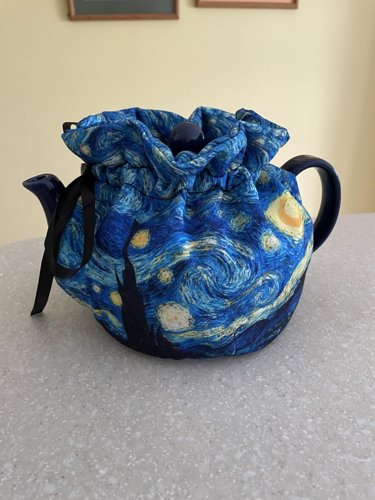 Teapots Dust Cover Insulated Starry Night Print Tea Cozy for Teapot Tea Kettle Cover Breakfast Insulation Lid Warmer Tea Cosy Kitchen Coffee Table Decorative Accessories customer photo 1