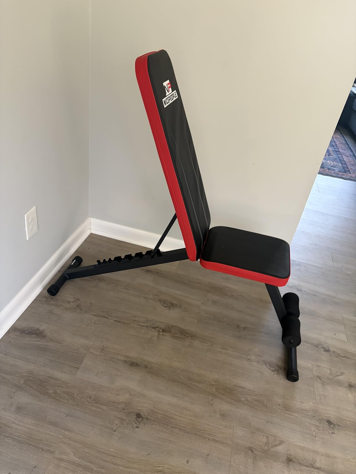NICEPEOPLE Adjustable Weight Bench for Home Gym, 660LBS Capacity Workout Bench with 8 Backrests for Chest Shoulders Arms, Compact and Foldable Strength Bench for Small Space Apartment Room customer photo 1