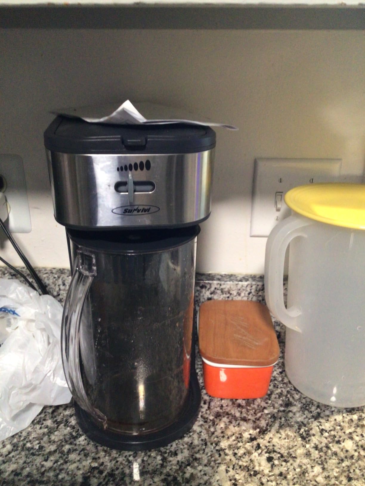 SUNVIVI Iced Tea Maker with 2.5-Quart Pitcher, Iced Coffee Brewing Maker for Ground Coffee, Tea Bags, Loose Leaf Tea, 7 Cups Coffee Machines for Home, Strength Control for Flavor, Black customer photo 2