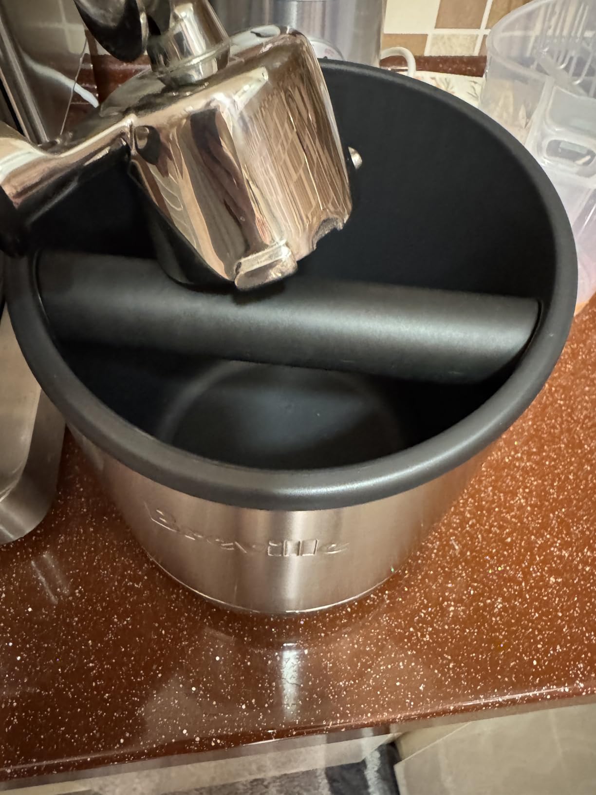 Breville BEA502BSS Knock Box 20 Espresso Machine Accessory, 20 Puck Capacity, Brushed Stainless Steel customer photo 2