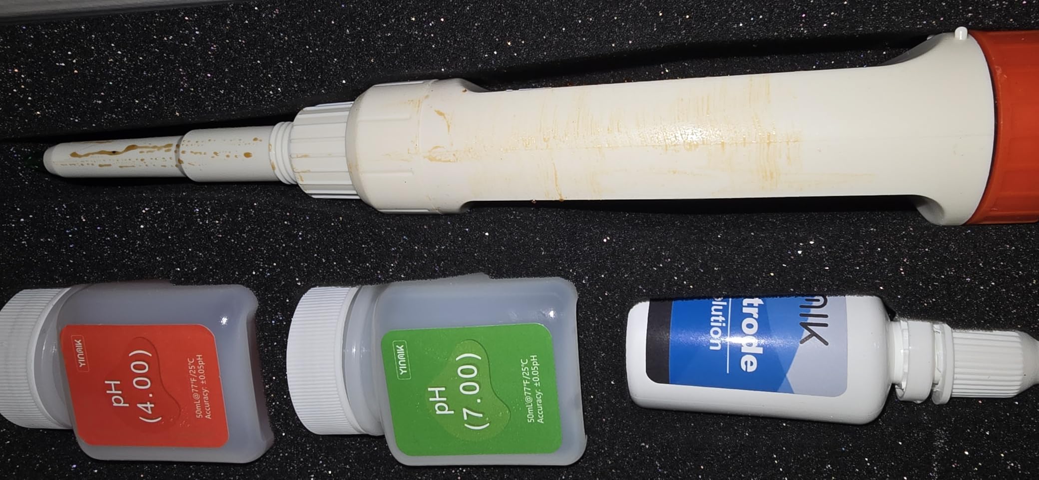Digital Food pH Meter YINMIK pH Meter Food Fermentation with Calibration Solution Kit pH Test Strips for Food Spear Tip pH Meter Probe for Dough Sushi Rice Fermenting Sausage Meat Soap Cheese customer photo 1