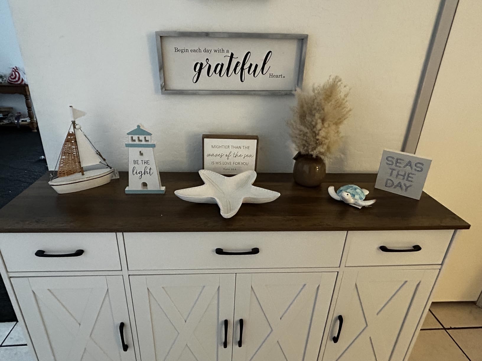 HOSTACK Buffet Cabinet with Drawers, 55