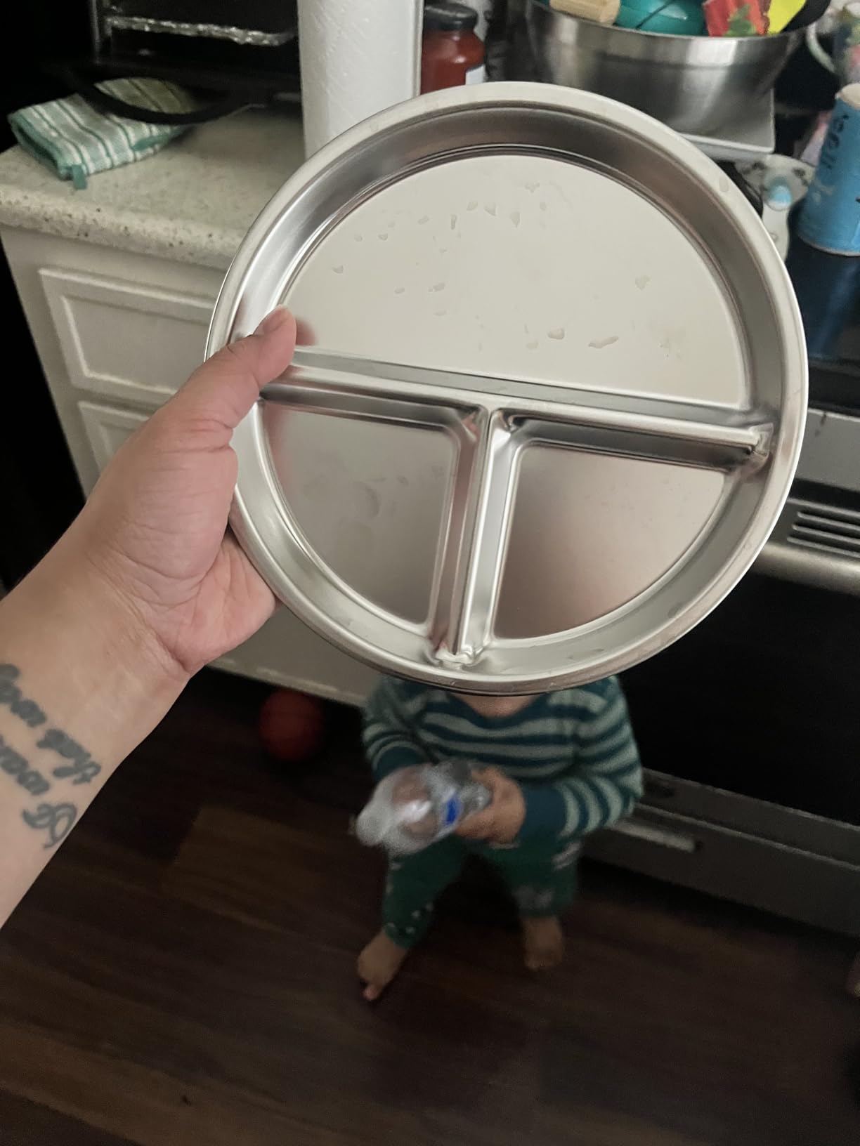 Stainless Steel Kids Plates Set of 4, 9