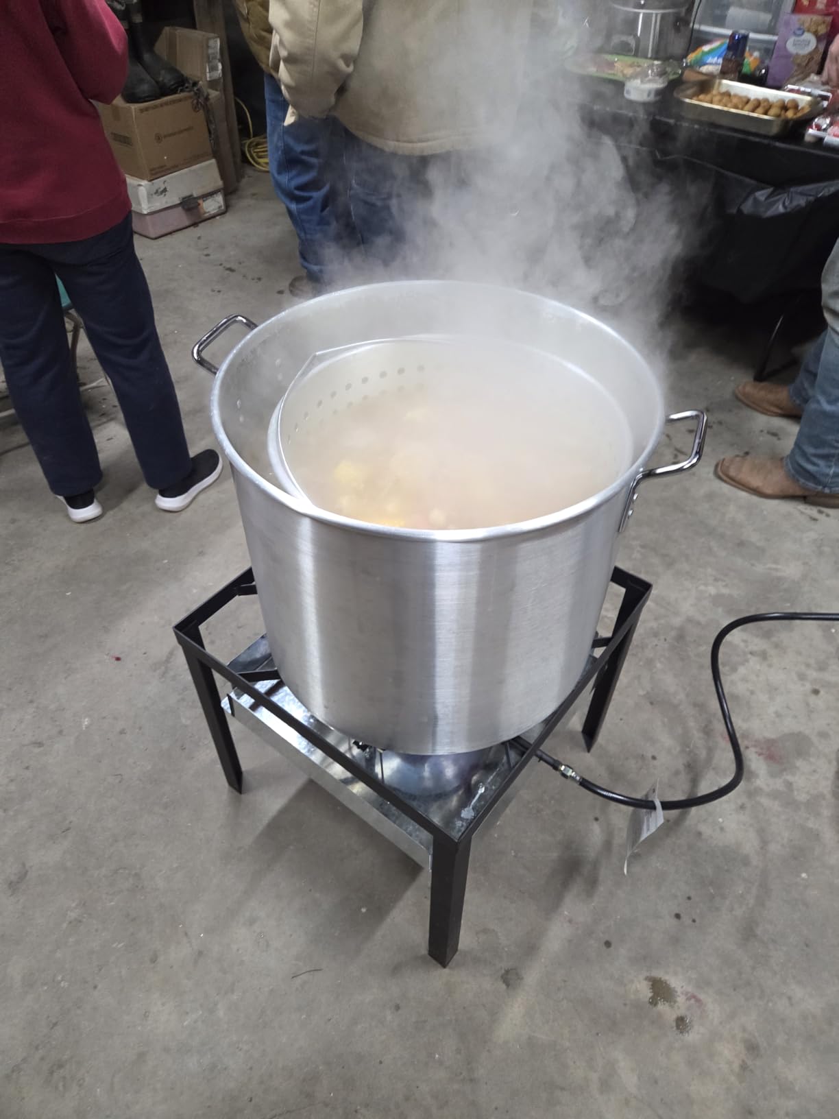 30QT & 10QT Outdoor Fryer | Turkey Fryer | Seafood Boil Pot | Cover & Skimmer Included | 50,000BTU Propane Burner | Aluminum Deep Fryer Pot with Basket | Crab, Seafood & Crawfish Boiler customer photo 1