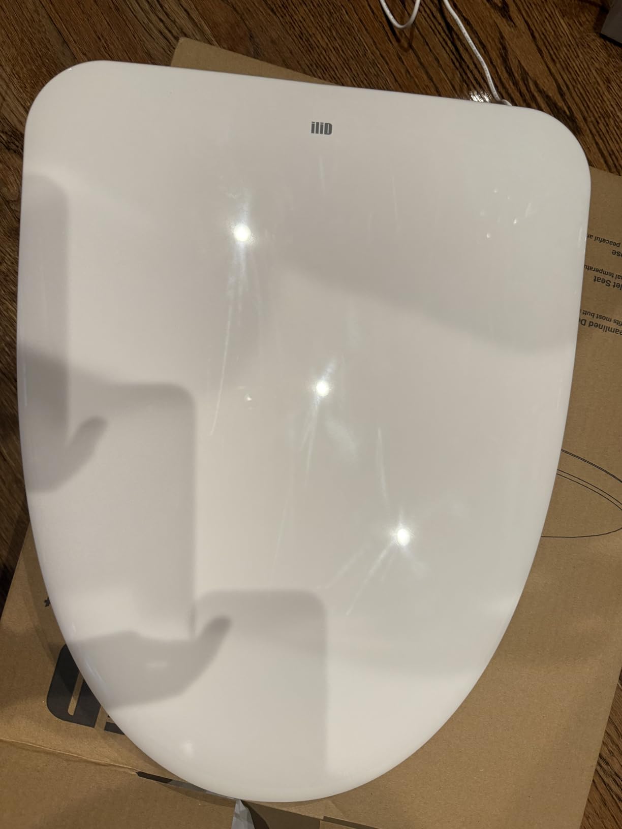 iliD Heated Toilet Seat, Elongated Seat, Three Levels of 90°F, 95°F,100°F, 3D Curved, Lid and Seat Soft Close, Light-sensitive Night Light, IPX4 customer photo 2