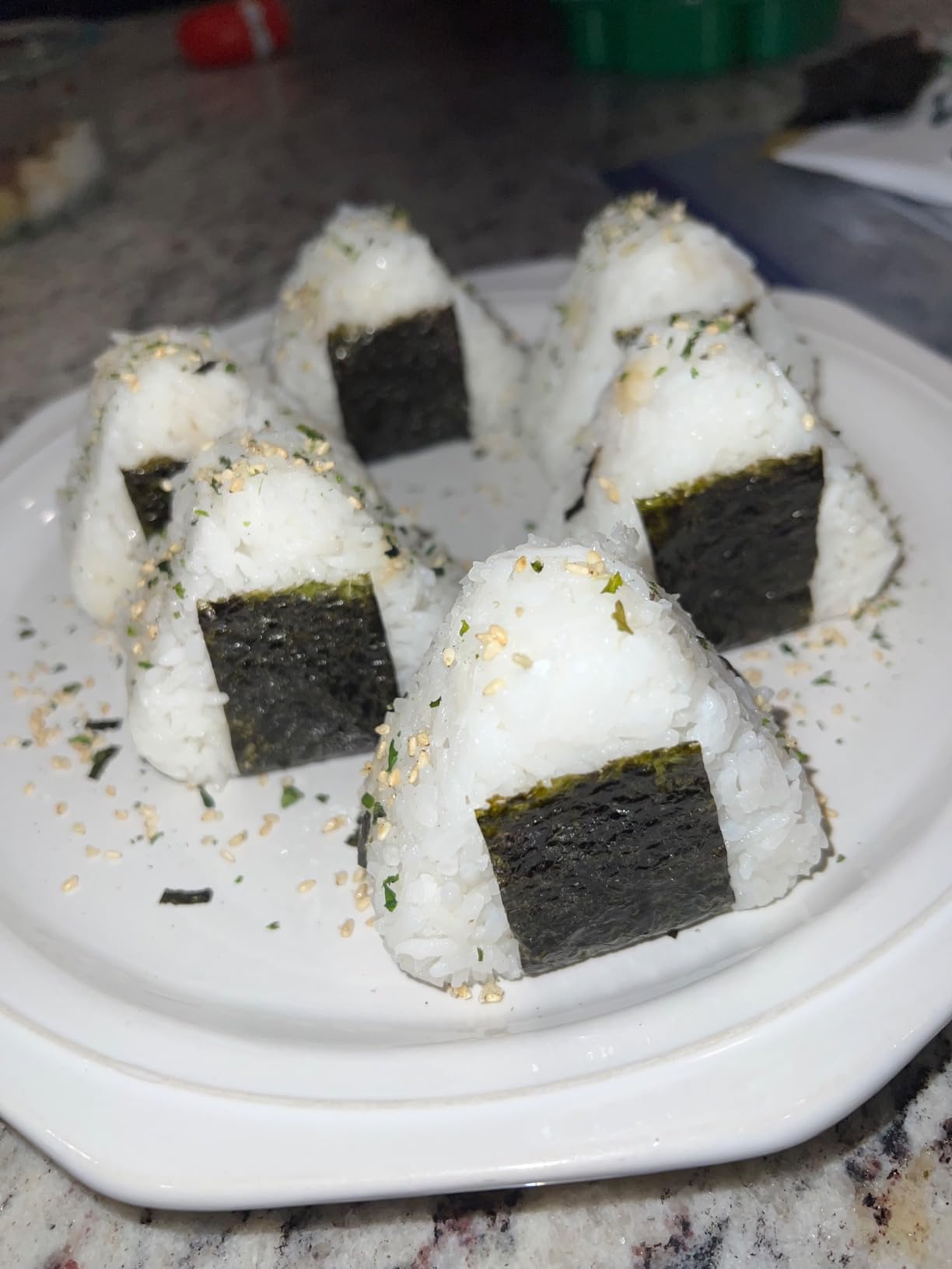 6 in 1 Onigiri Mold Triangle Sushi Mold Multifunctional Rice Ball Mold for Making and Storing Sushi - Once Quickly Make 6pcs Onigiri Green customer photo 2