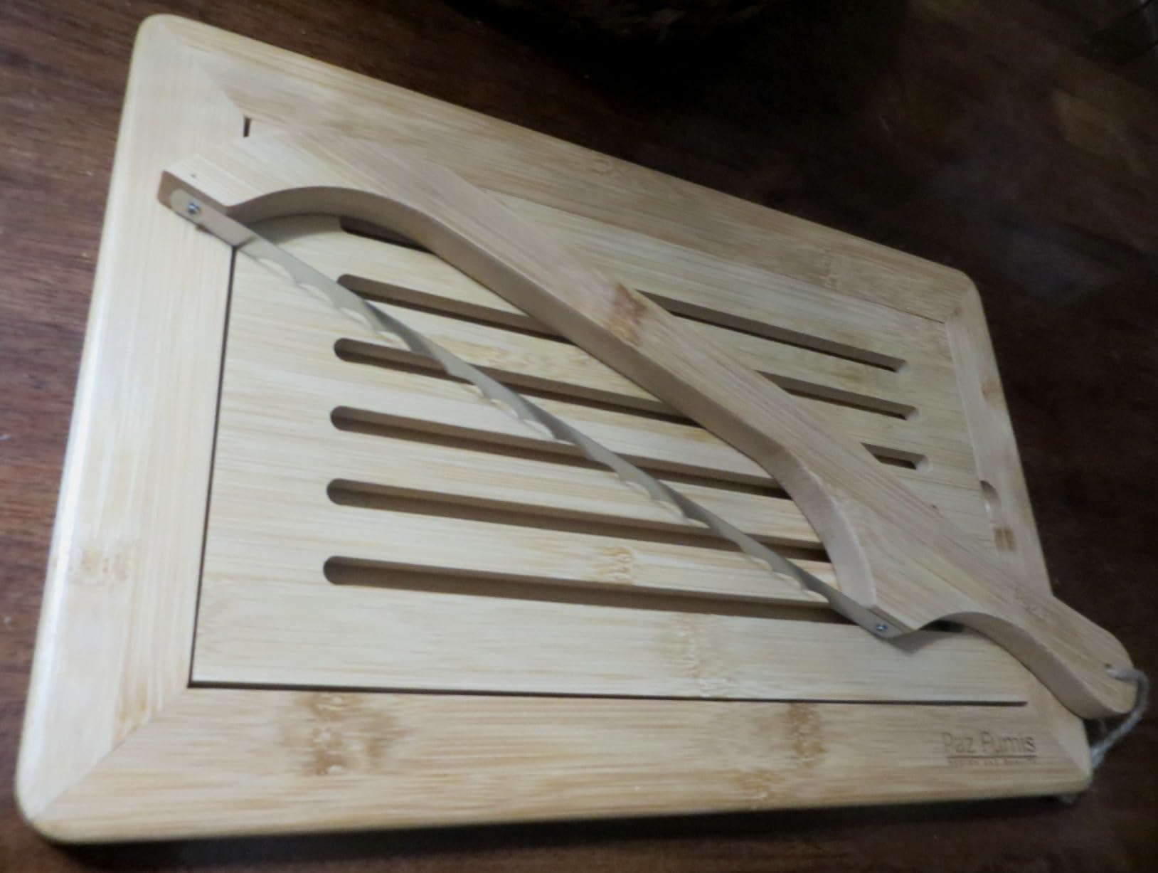 Bread Cutting Board, Bread slicer,Crumb Tray with holder,Bread Serving for Kitchen-Complete set for Slicing Homemade Bread- bow knife (16