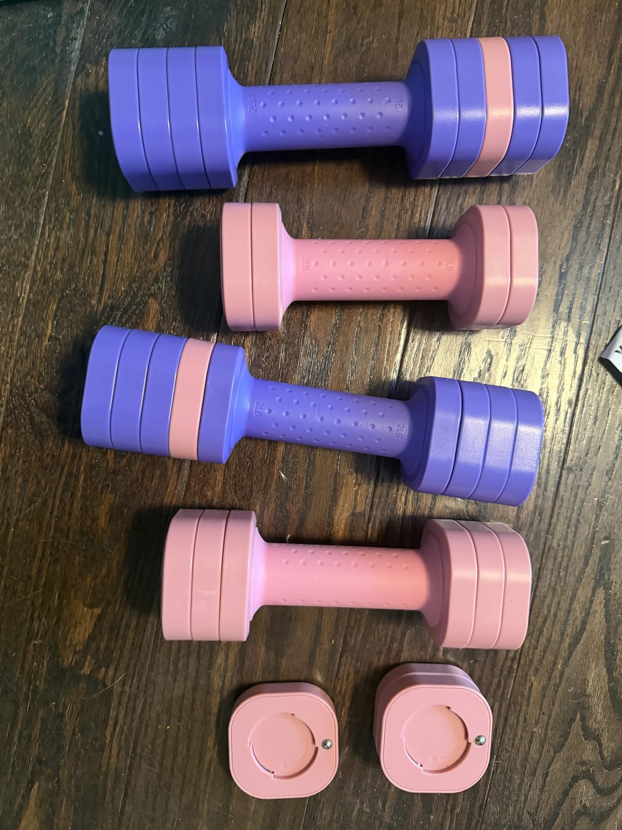 Zempox Adjustable Dumbbell Set of 2, 4 in 1 Free Weights Dumbbells Set for Women, Hand Weights for Women at Home, Each 2lb 3lb 4lb 5lb with TPU Soft Rubber Handle for Home Gym Exercise Training customer photo 2