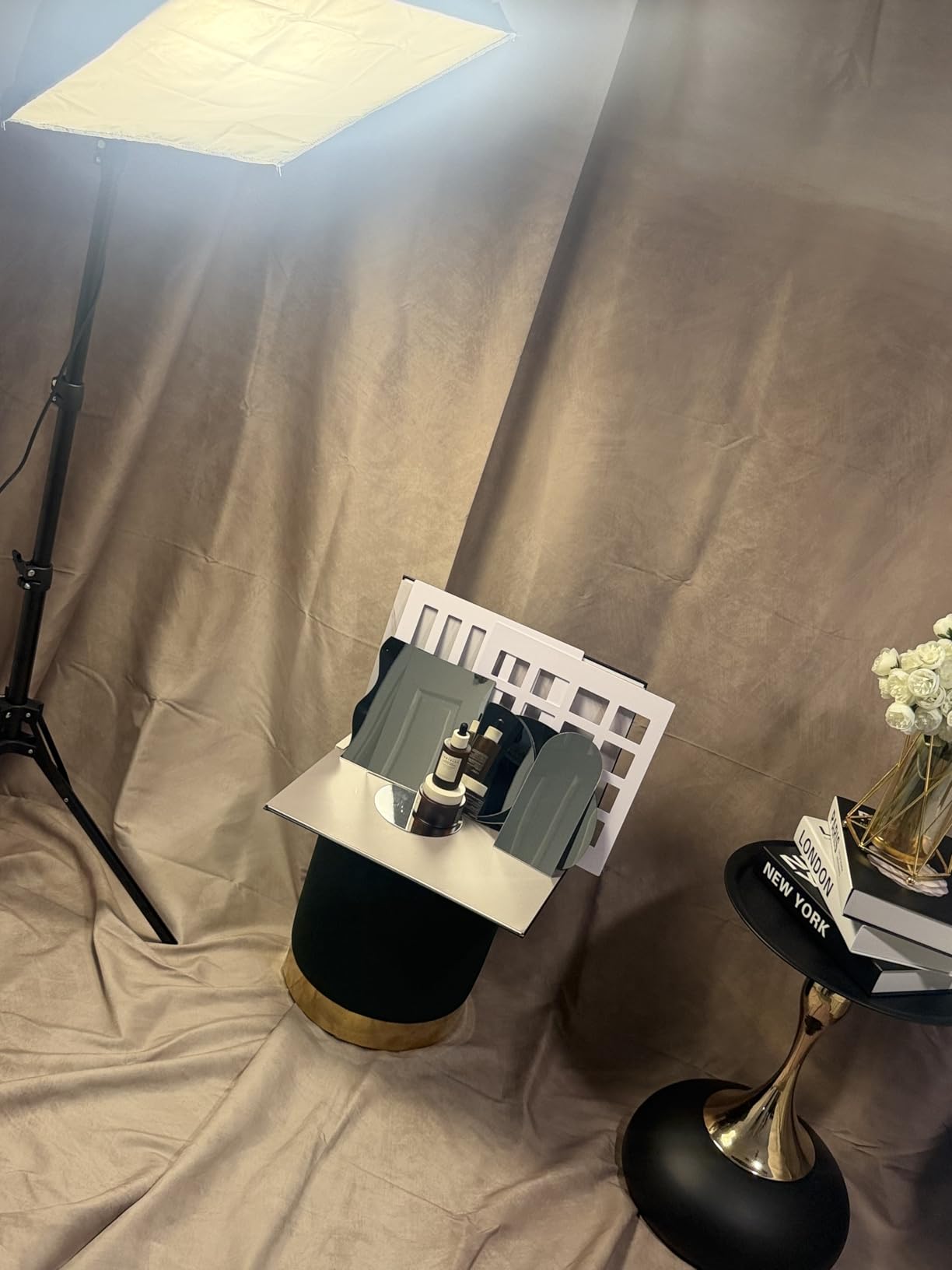 Photography Backdrop Product Photo Background: 10pcs/20pattern Small Product Photoshoot Props kit for Food Jewelry Mini Items (16.5x11.7inch Board Plus) customer photo 2