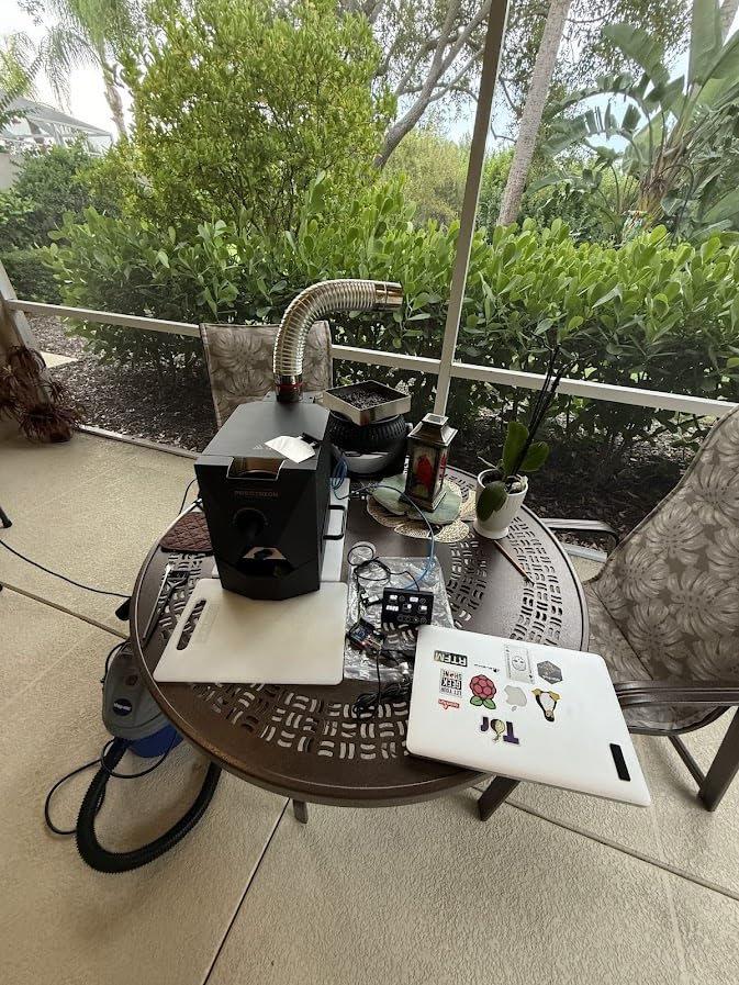 500g Automatic Coffee Roaster Machine for Home Use With Smoke Filter (Suitable for Light Roasting), The Smoke Pipes (Suitable for Medium and Dark Roasting) and Chaff Collector customer photo 2