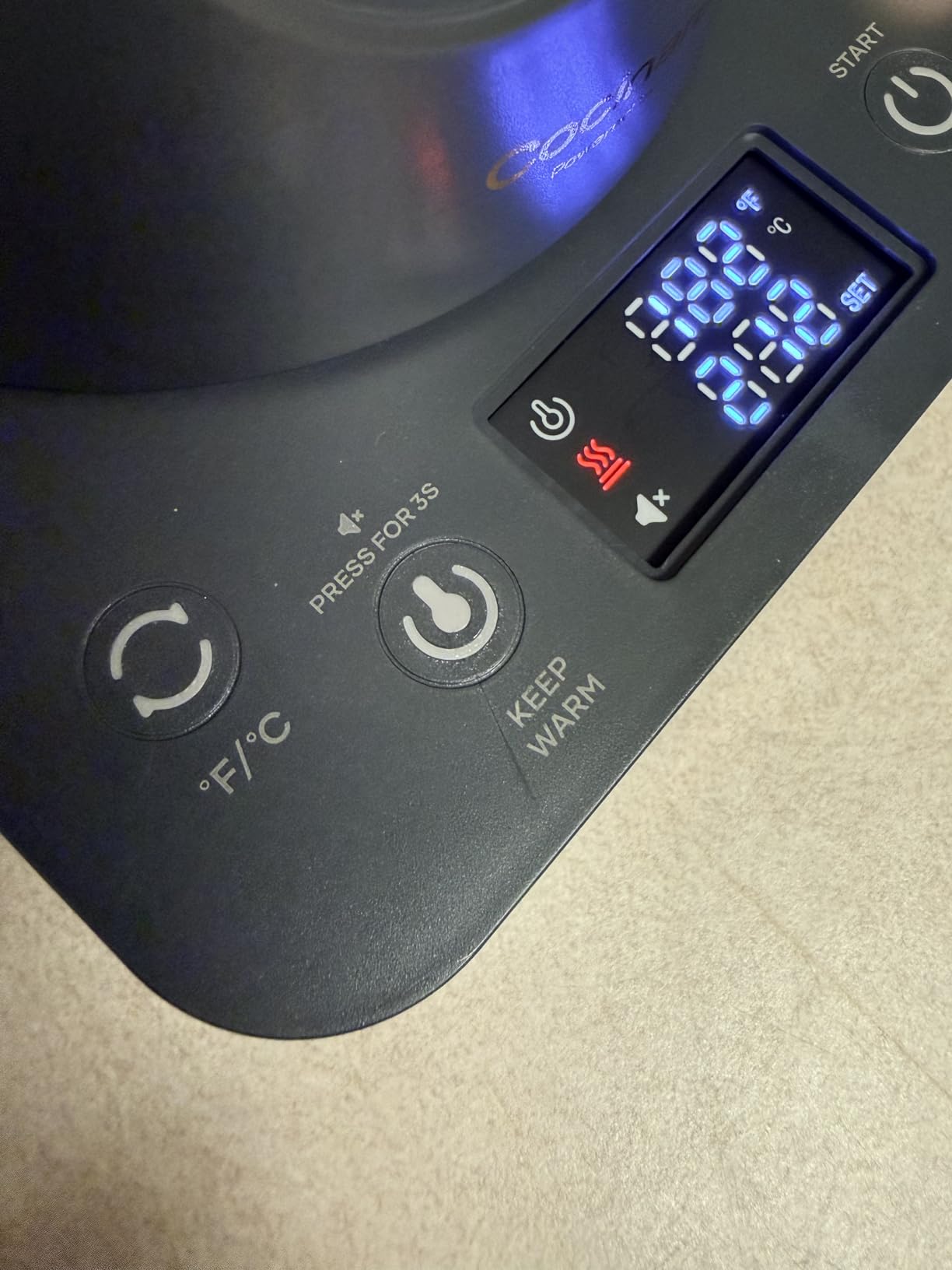 Electric Tea Kettle, INTASTING Glass Electric Kettle with tea Infuser and Precise knob temperature control, 1200W Fast Heating, BPA-Free, Easy to Clean, 1 Liter (Dark Gray) customer photo 1