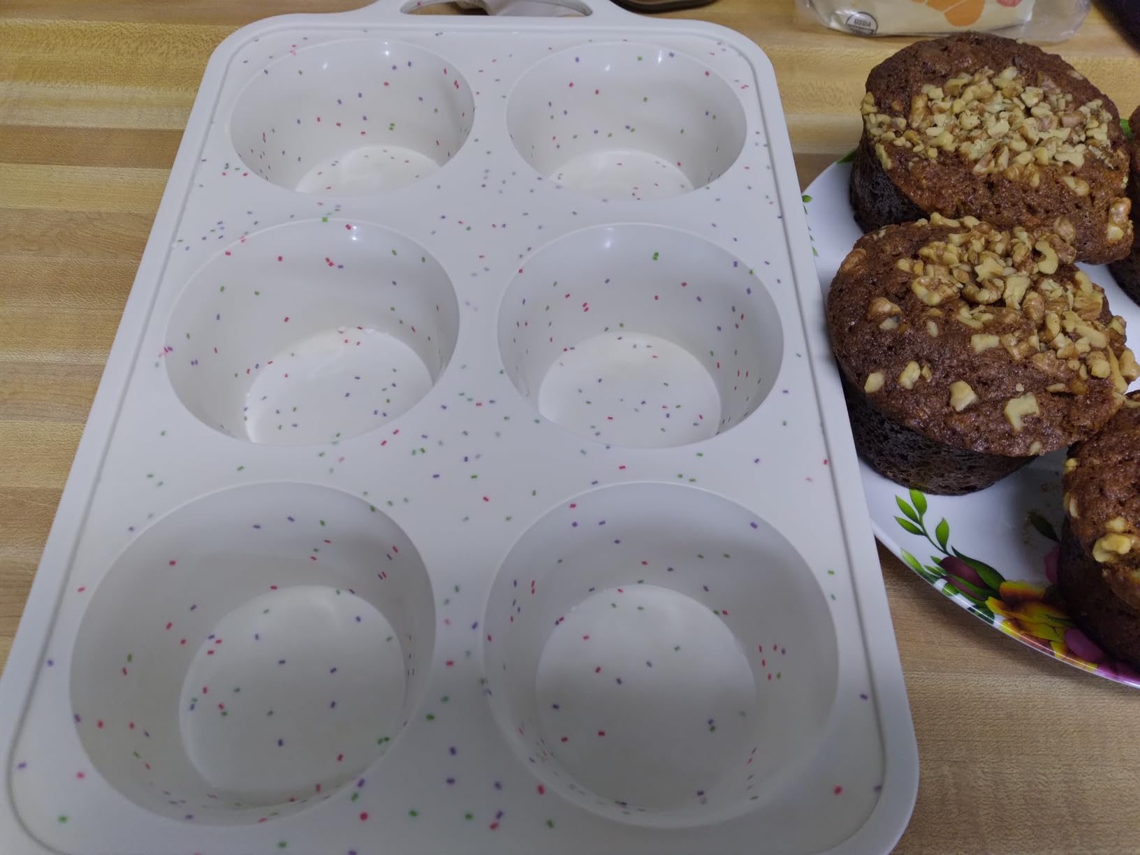 CAKETIME Mini Muffin Pan, Metal Reinforced Frame Mini Cupcake Pans 24 Cups Nonstick Muffin Silicone Molds with Handle for Baking Muffins, Cupcakes, Egg Bites 2 Pack customer photo 2