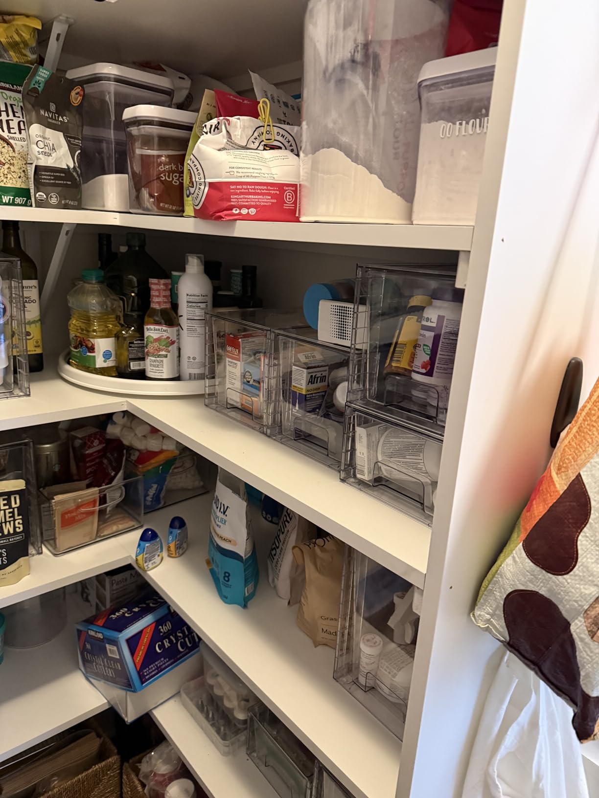 Vtopmart 4Pack Large Stackable Kitchen Pantry Storage Drawers, Clear Organizer Bins with Handles, Acrylic Drawer Organizers for Kitchen Pantry, Bathroom Undersink customer photo 1