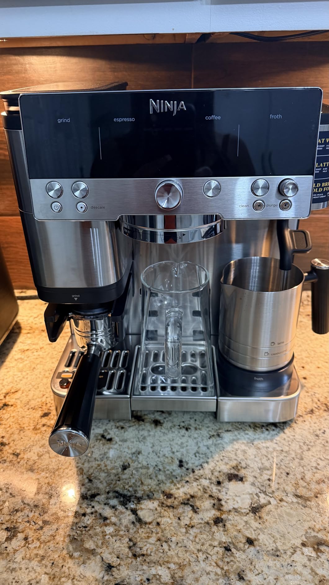Ninja Luxe Cafe Premier 3-in-1 Espresso Machine, Drip Coffee, & Rapid Cold Brew | Built-in Coffee Grinder, Hands-Free Milk Frother, Assisted Tamper for Cappuccinos & Lattes | Stainless Steel | ES601 customer photo 1