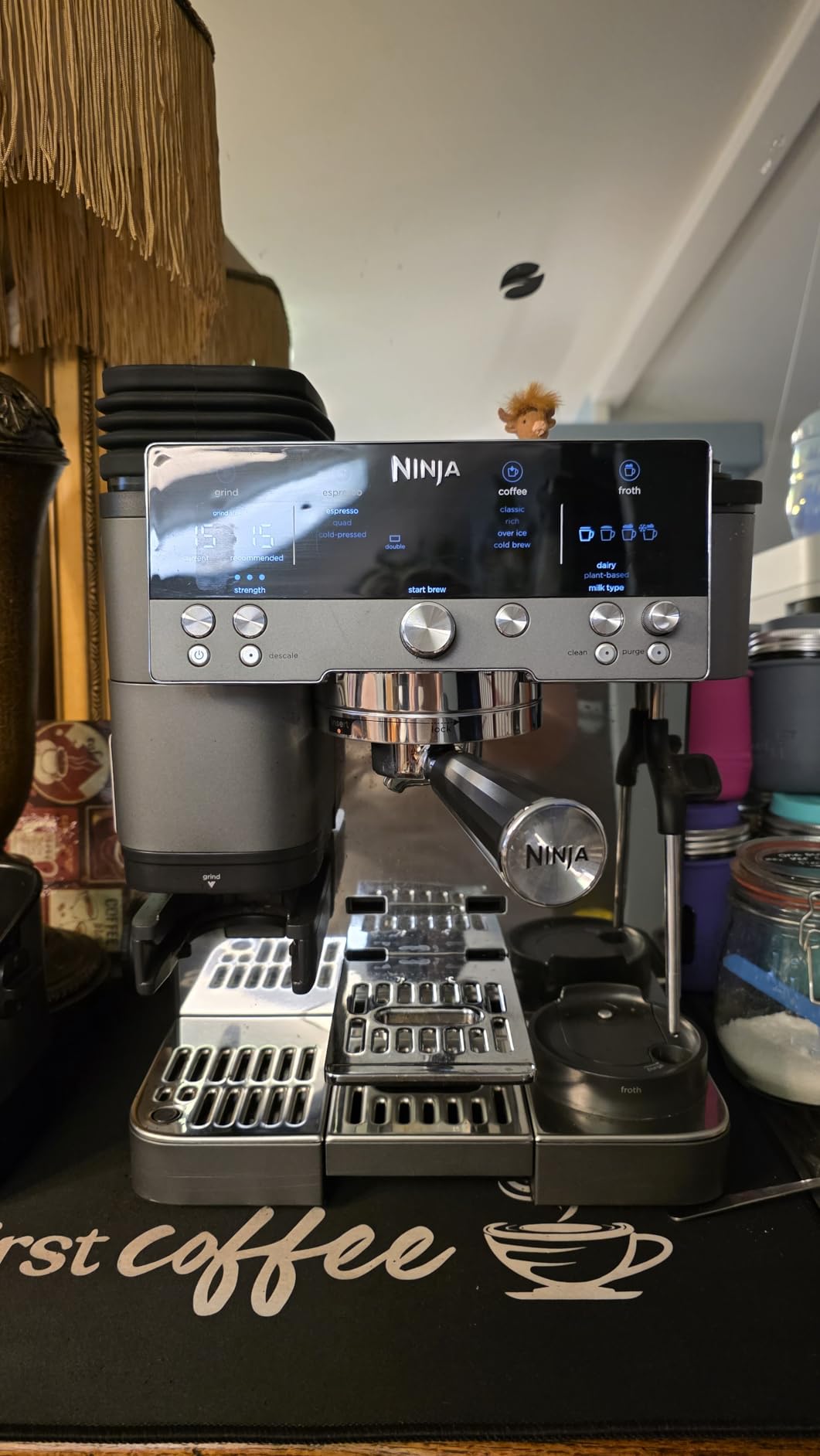 Ninja Luxe Cafe Premier 3-in-1 Espresso Machine, Drip Coffee, & Rapid Cold Brew | Built-in Coffee Grinder, Hands-Free Milk Frother, Assisted Tamper for Cappuccinos & Lattes | Stainless Steel | ES601 customer photo 2