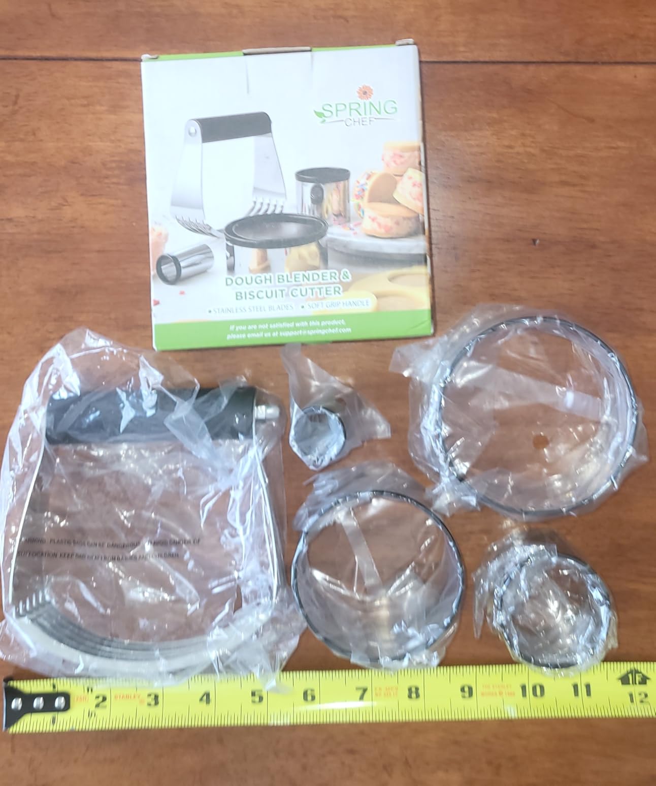 Spring Chef Large Dough Blender & Biscuit Cutter Set, Heavy Duty Stainless Steel Professional Pastry Cutter, Soft Grip, Black customer photo 1