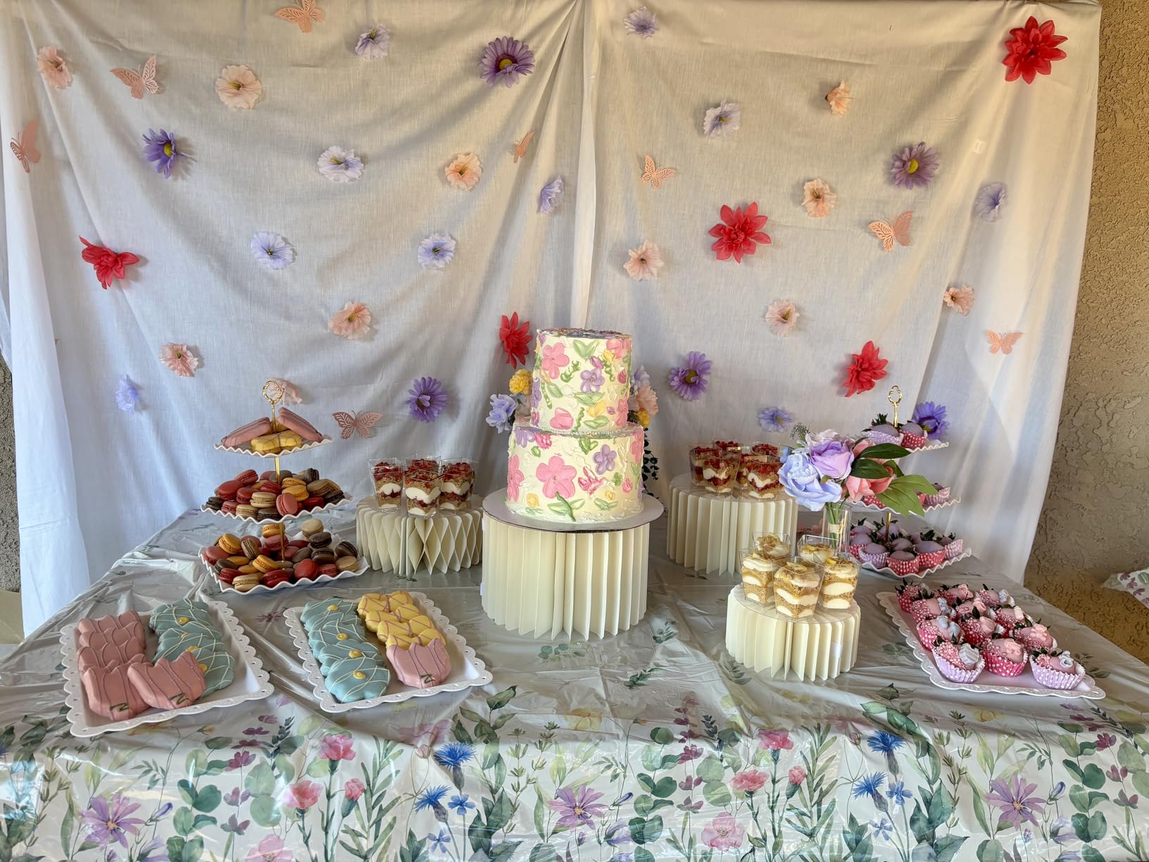 5 Pcs Dessert Table Display Set - 2 Pcs 3-Tier Dessert Display Stands & 3 Pcs Serving Tray - Dessert Trays Dessert Stands Treat Table Displays Set for Tea Parties,Birthdays & Baby Showers customer photo 2
