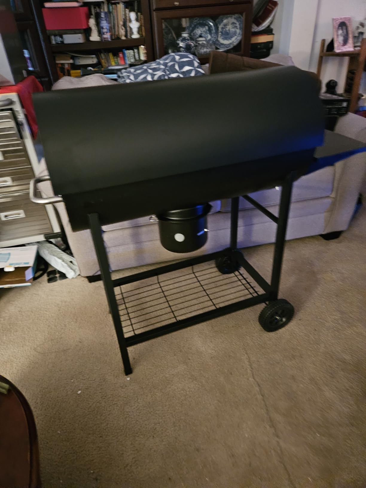 Charcoal Grill Offset Smoker: Charcoal Barbecue Grills with Spacious Cooking Area | Barrel BBQ Grill and Smokers Combo for Outdoor Patio Backyard Camping and Parties customer photo 2