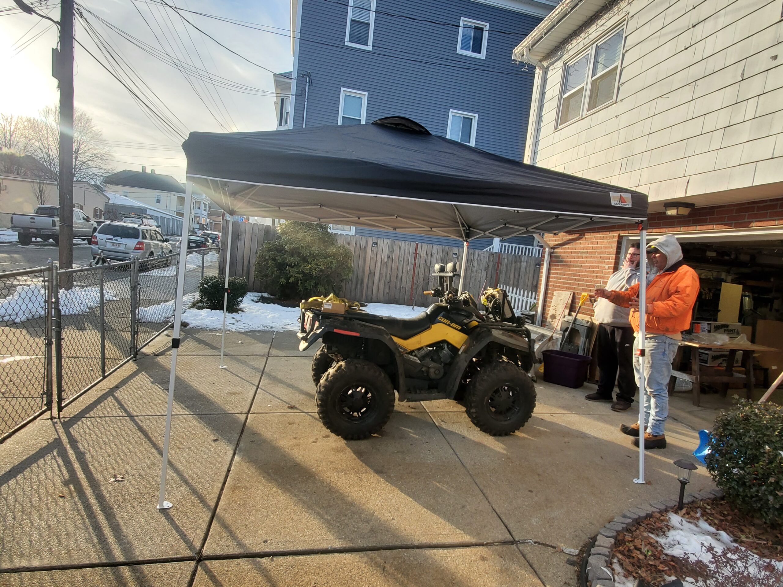 ABCCANOPY Pop Up Canopy - Outdoor Patio Portable Canopy Tent Heavy Duty for Backyard and Deck with 4 Sandbags(White, 10x10) customer photo 1