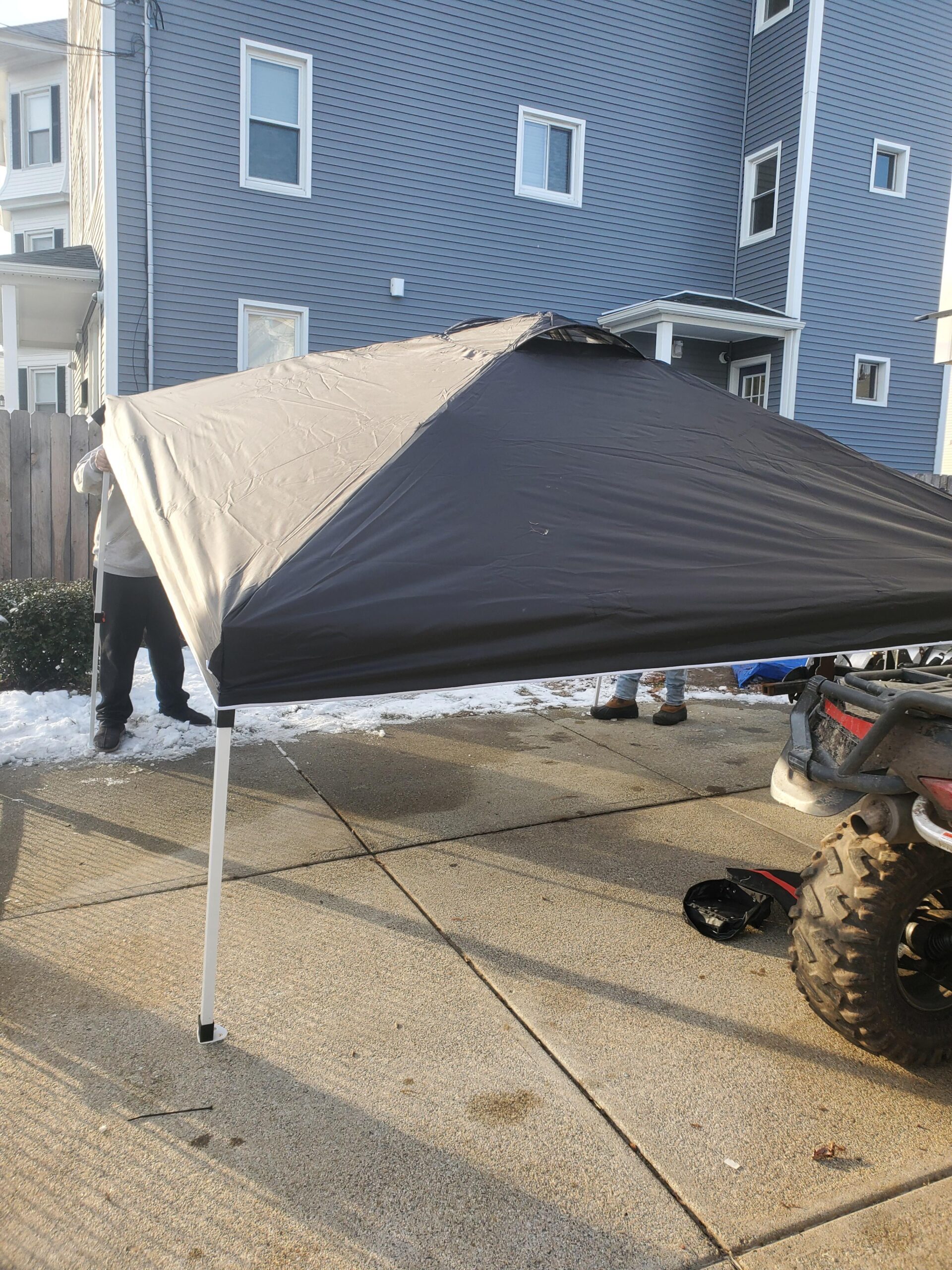 ABCCANOPY Pop Up Canopy - Outdoor Patio Portable Canopy Tent Heavy Duty for Backyard and Deck with 4 Sandbags(White, 10x10) customer photo 2
