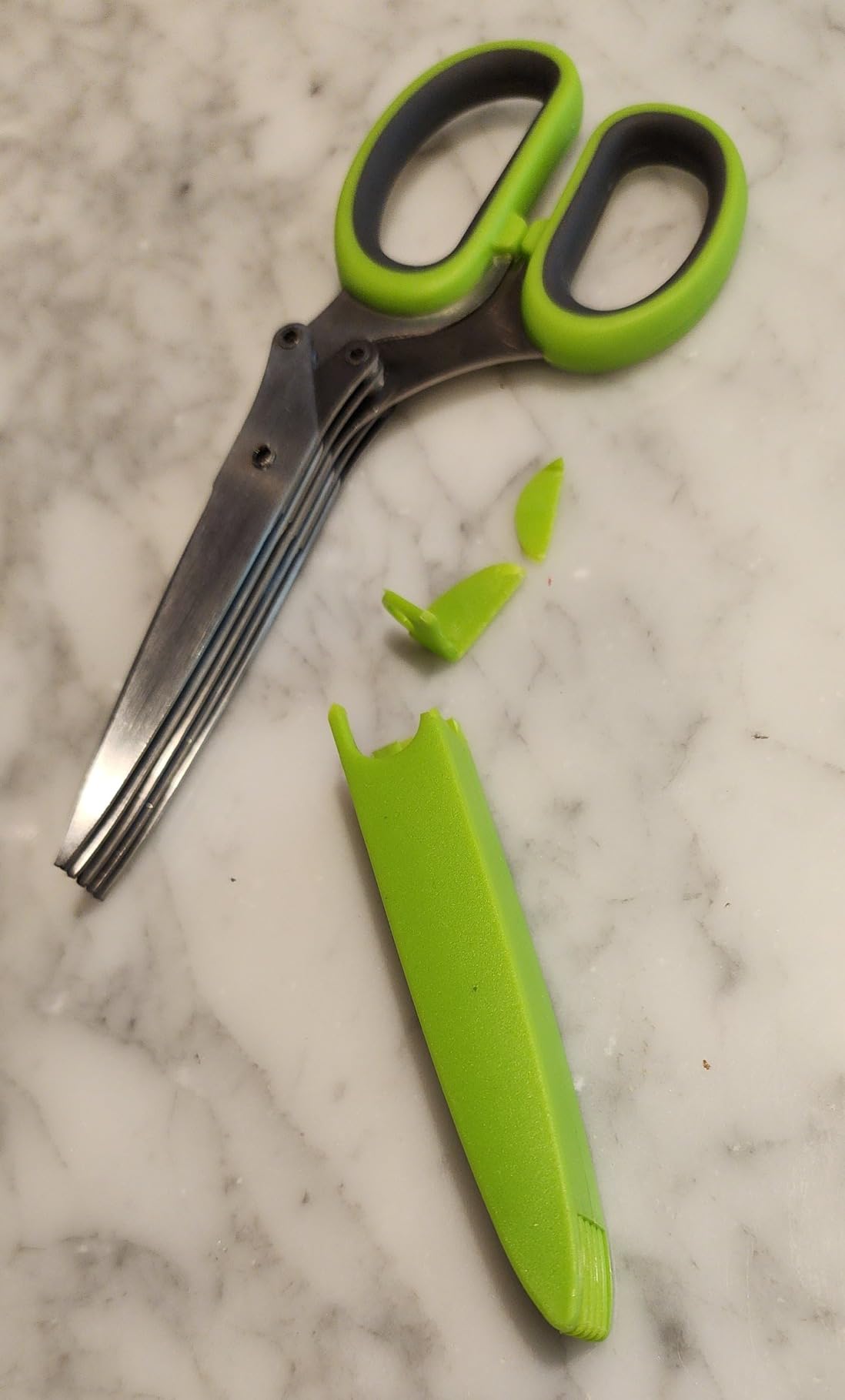 2-in-1 5-Blade Herb Scissors & Herb Stripper Set | 10-Hole Leaf stripper Stem Remover + Stainless Steel Herb Shears with Safety Cover & Cleaning Comb | Dishwasher Safe Kitchen Tool for all Herbs customer photo 2