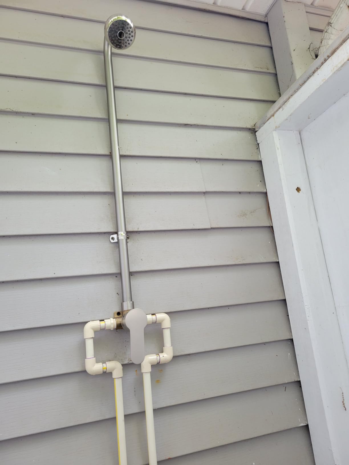 Outdoor Shower Kit Fixtures Faucet,Outside Shower with Single Handle for Backyard,Valve Included,Brushed Nickel customer photo 1