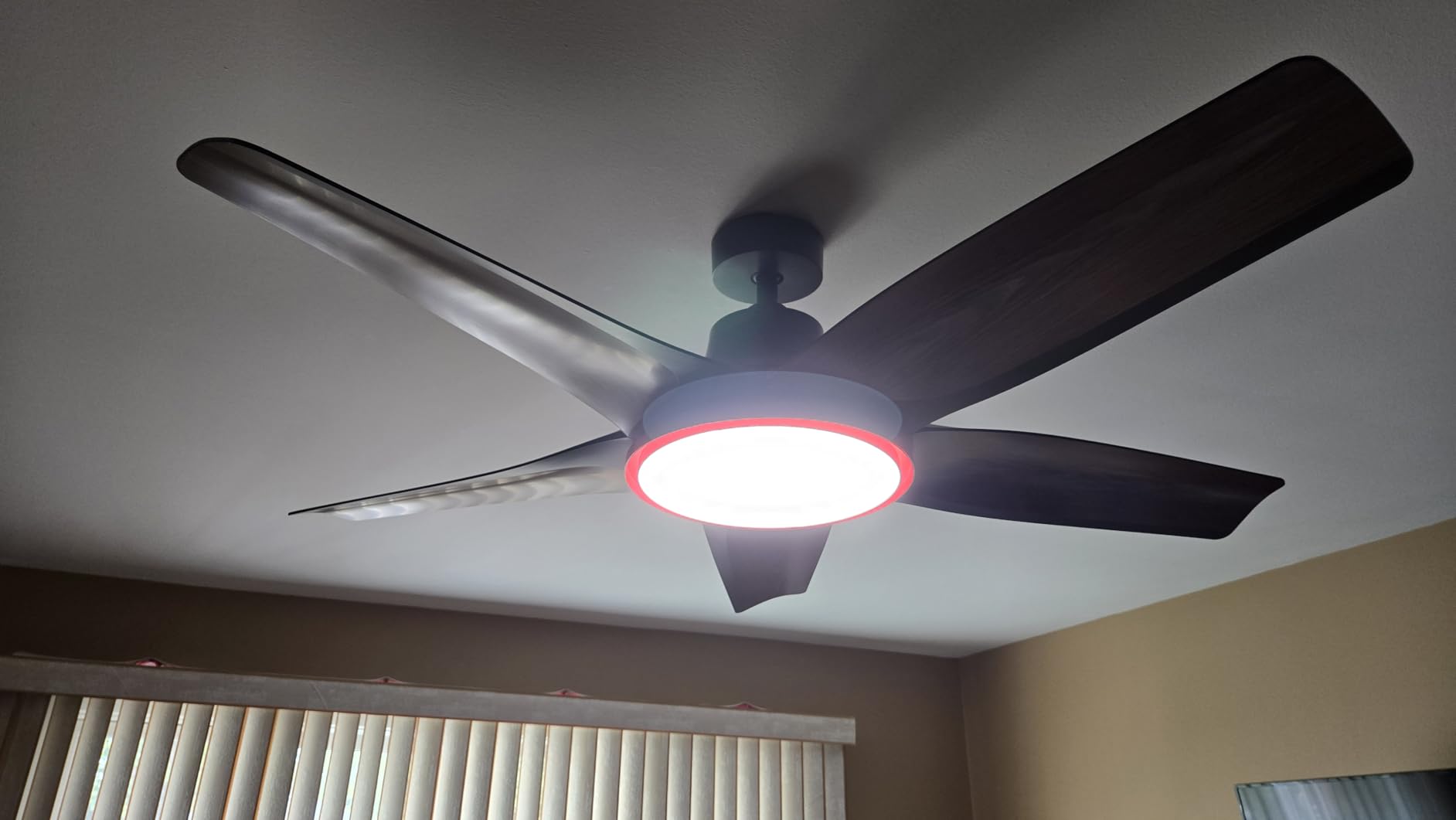 Dreo Smart Ceiling Fans with Lights, Low Profile Ceiling Fan with Alexa/App, 52'' Dimmable Lighting & Color Tuning, RGB Ambient Light for Living Room, Game Room, Easy Installation, Quiet, Black customer photo 2
