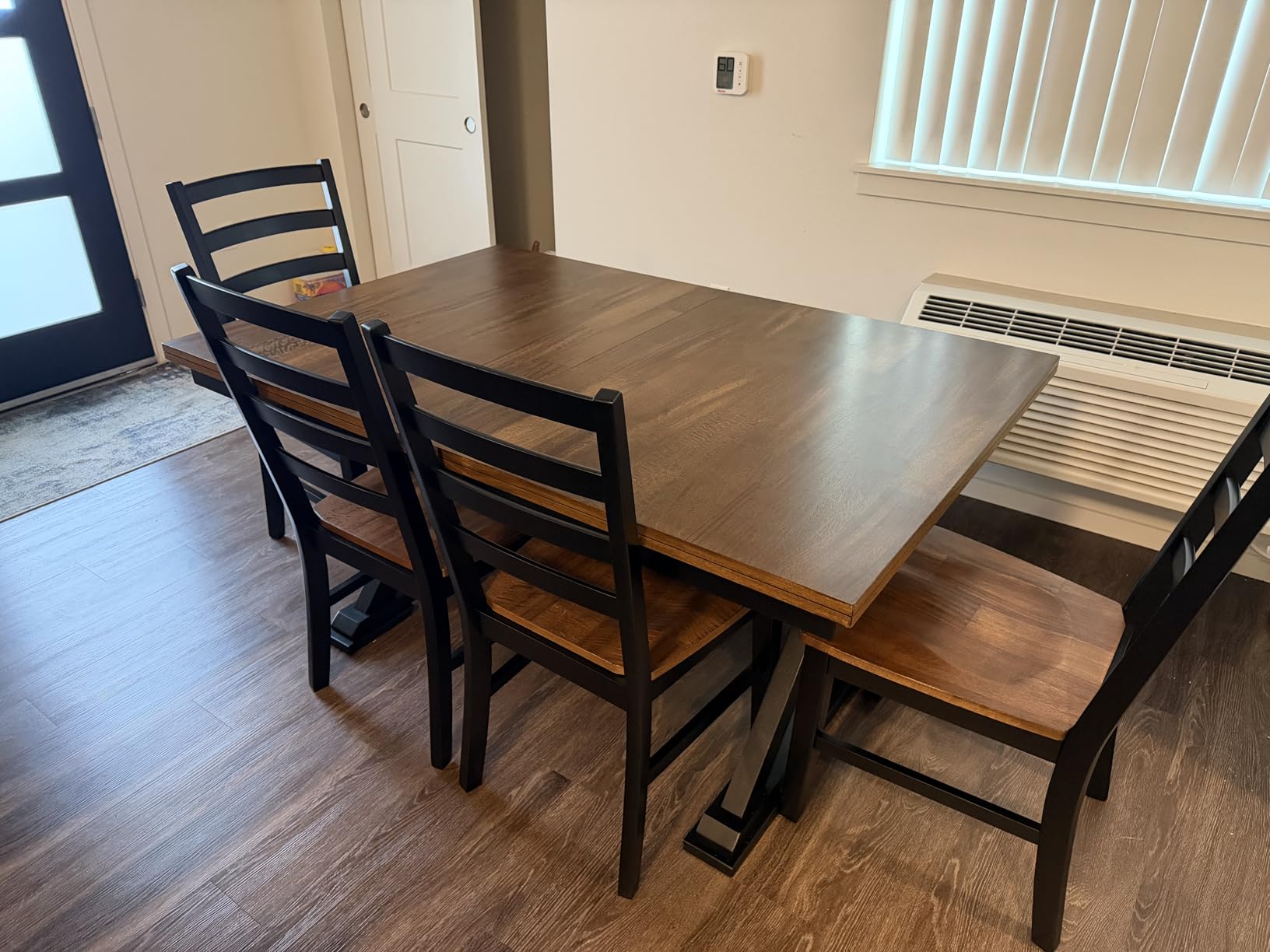 Signature Design by Ashley Wildenauer Farmhouse Dining Extension Table, Dark Brown & Black customer photo 1