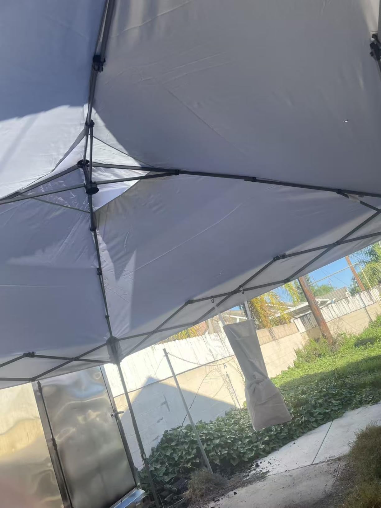 Sophia & William Canopy Tent Pop Up 10x10 ft, One Person Push Set Up Tent, Outdoor Canopies Shelter Heavy Duty Straight Legs with 4 Sandbags & Guy Ropes, 1 Roller Bag & Storage Bag, 8 Stakes, UPF50+ customer photo 2