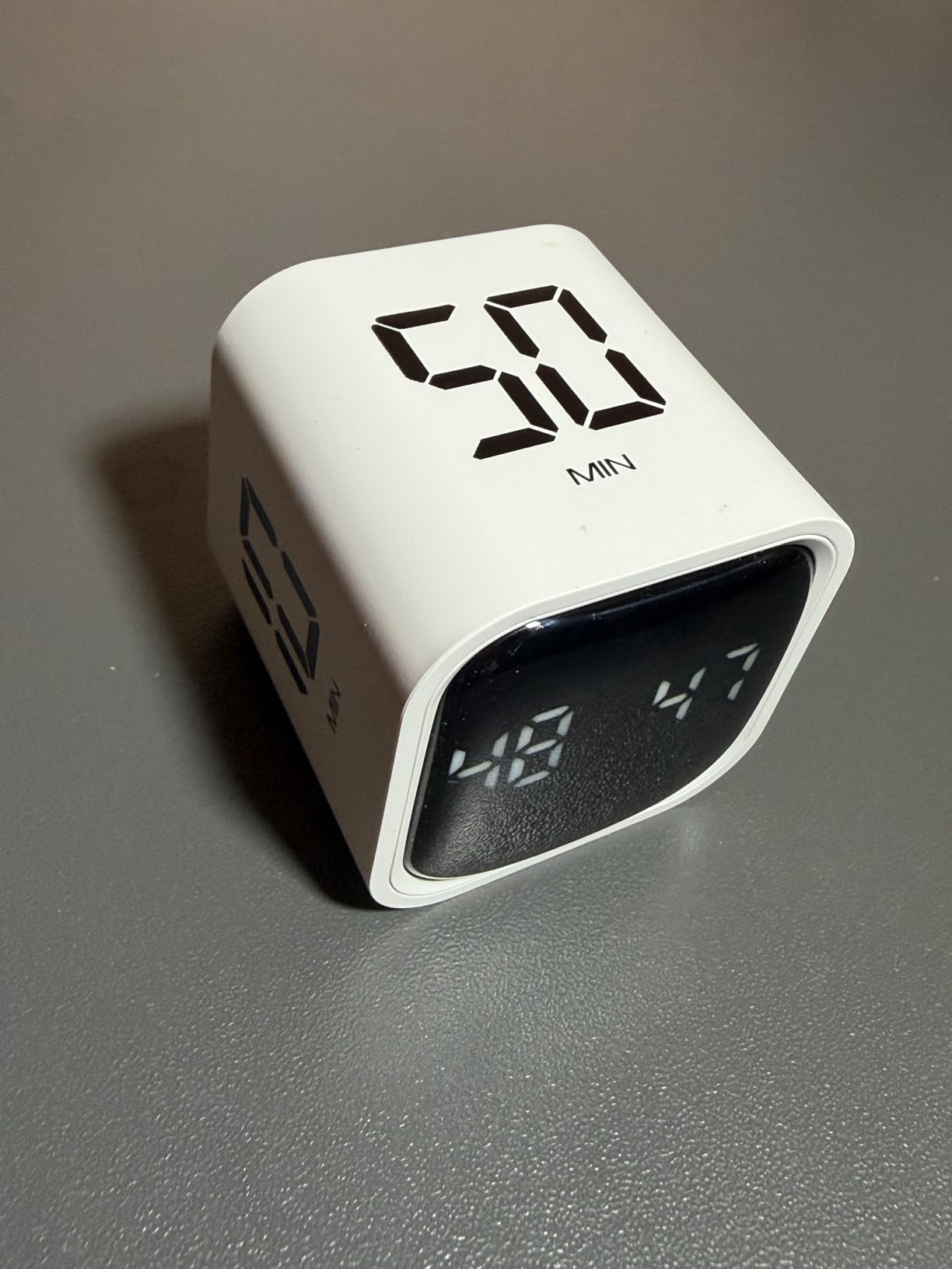 Rotating Pomodoro Timer 5, 25, 10 50 Minutes Preset, Desk Productivity Flip Timer, ADHD Tool Cube Countdown Stopwatch, Vibration/High/Low Volume/Custom Modes, for Work, Study, Back to School, Kitchen customer photo 2