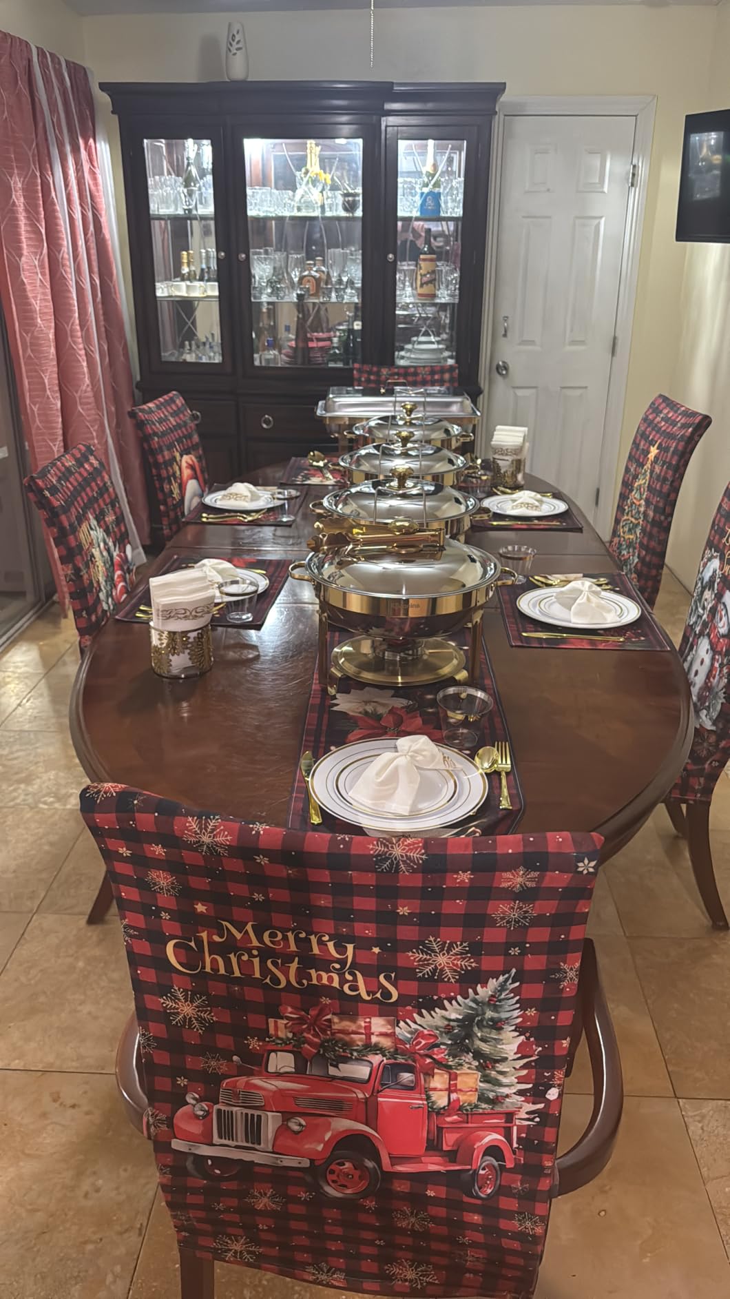 Chafing Dishes for Buffet, 4 Pack 5QT Round Stainless Steel Chafing Dish Set for Home Parties, Christmas Gatherings, Catering Events Complete Buffet Warmer Set (Golden 4) customer photo 1