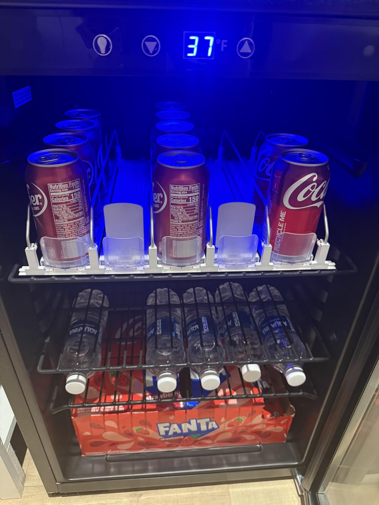 Drink Organizer for Fridge,Self Pushing Fridge Drink Organizer,Automatic Drink Dispenser for Fridge-Holds up to 25 Cans customer photo 2