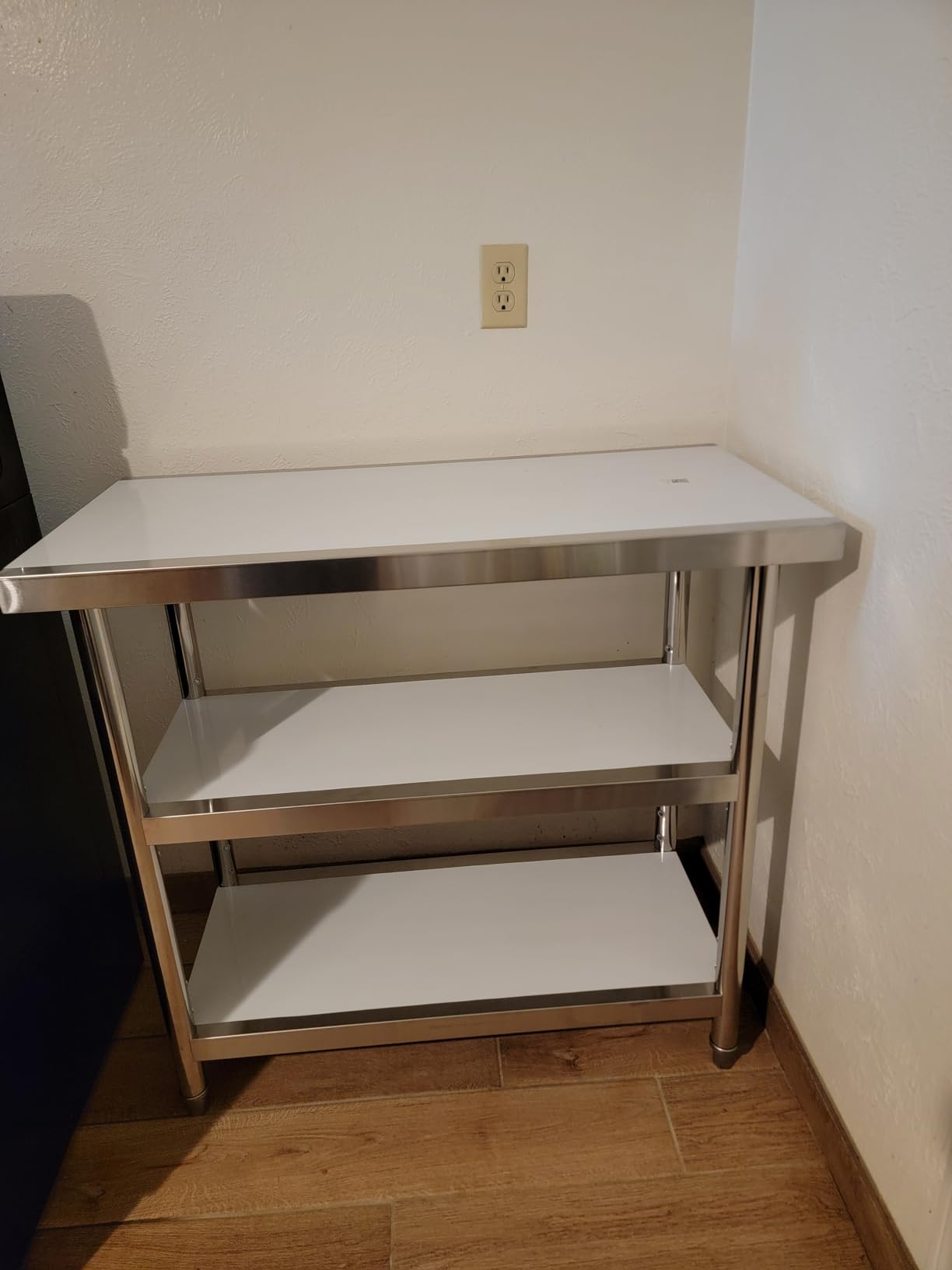 VEVOR Stainless Steel Food Prep Table, 14 x 60 x 34 Inch Commercial Kitchen Worktable, with 2 Adjustable Undershelf, Heavy Duty Prep Table Metal Work Table for BBQ, Kitchen, Home, and Garage customer photo 2