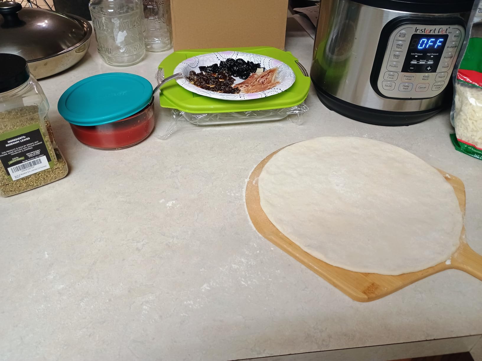 Bamboo Pizza Board 12inch Pizza Cutting Board Wood Pizza Peel Pizza Serving Board For Kitchen Charcuterie Board, Natural customer photo 2