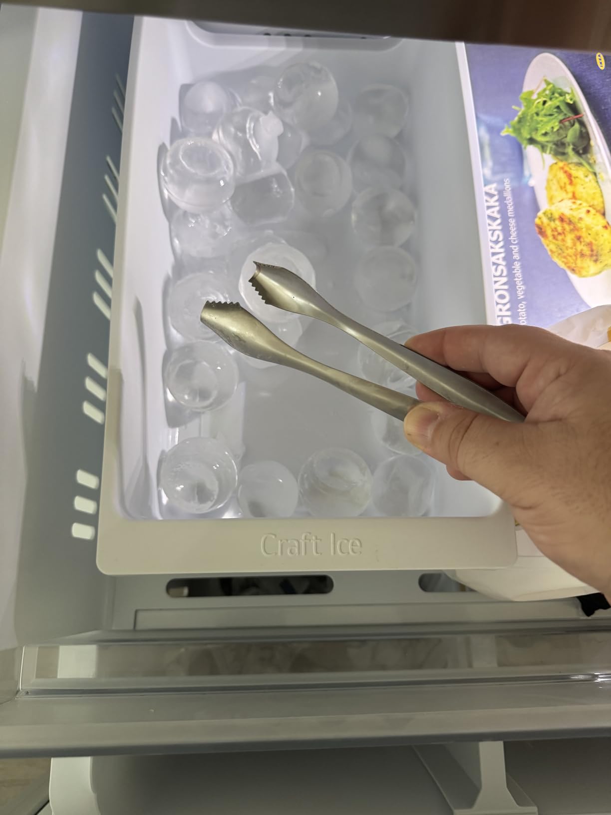 Ice Tongs For Jumbo Ice Balls and King Cubes - 18/8 Stainless Steel IceTongs for Jumbo Ice Balls and Cubes - Ideal Serving Tongs ensure a Secure Ice Grip - 7 inch Kitchen Tongs for Ice Ball customer photo 2