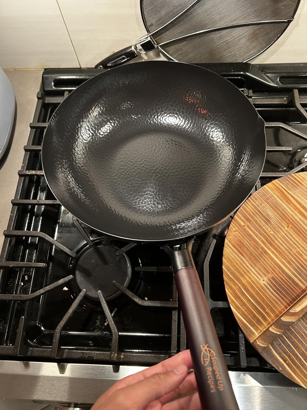 Souped Up Recipes 13.4 Inch Carbon Steel Wok For Electric, Induction and Gas Stoves customer photo 2