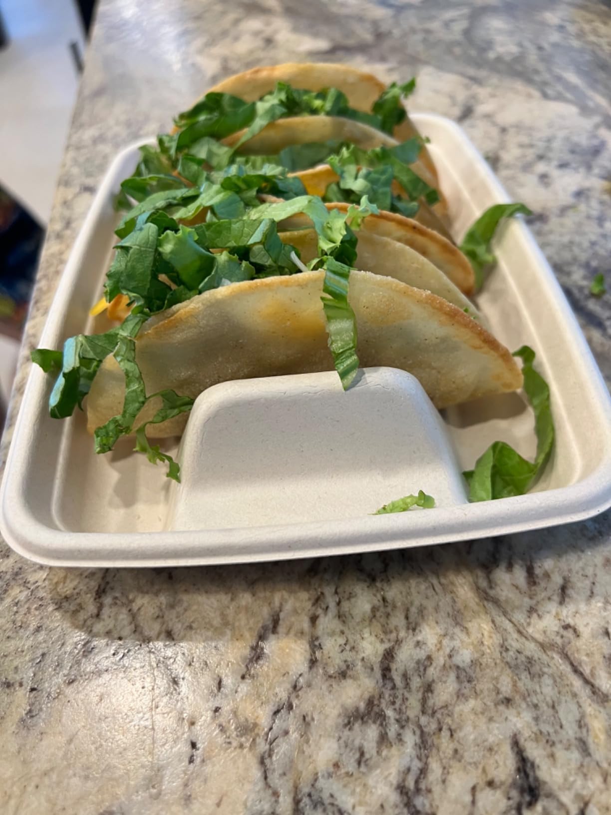 100 Pack Heavy Duty Disposable Fiesta Taco Holders, Taco Plates with 3 Dividers Serving for Party, Taco Stand for Taco Tuesday, Perfect for Taco Bar Supplies customer photo 1