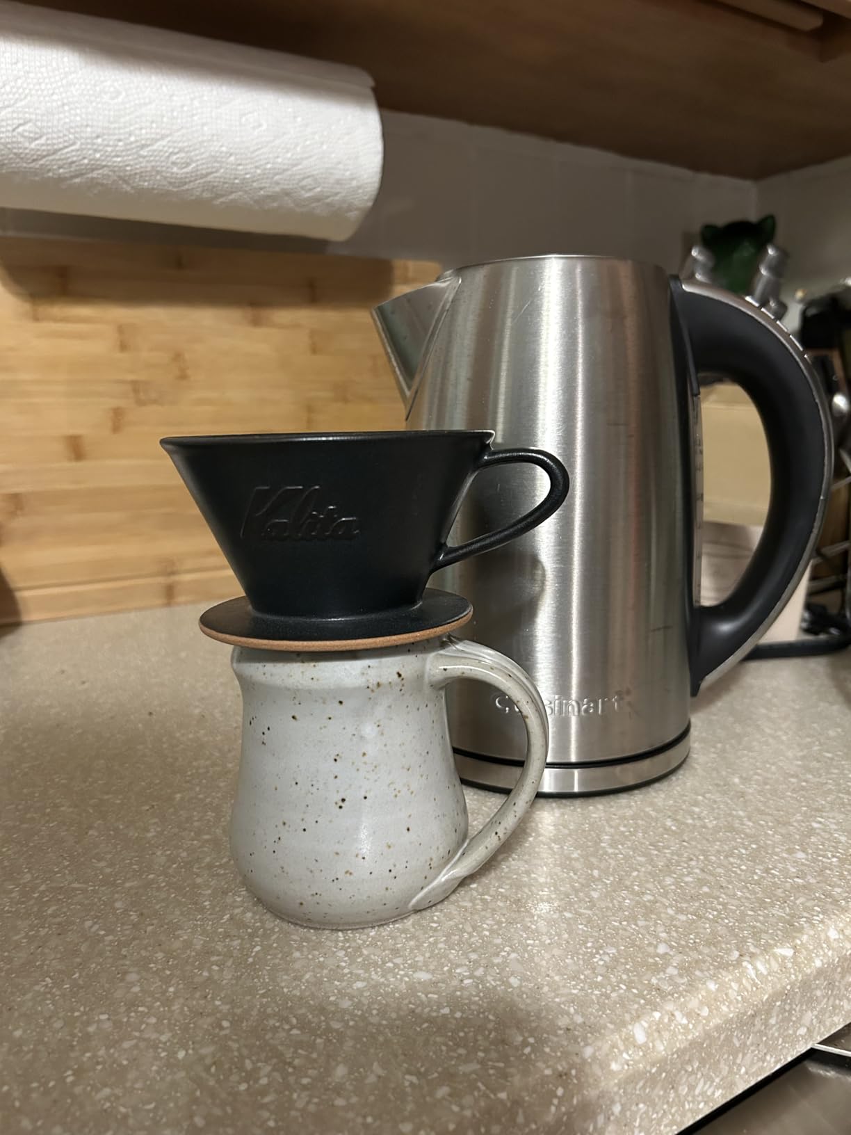 Kalita Coffee Dripper Mino Ware High Heat Retention Ceramic for 2 to 4 People, Sand Black #02107 customer photo 1