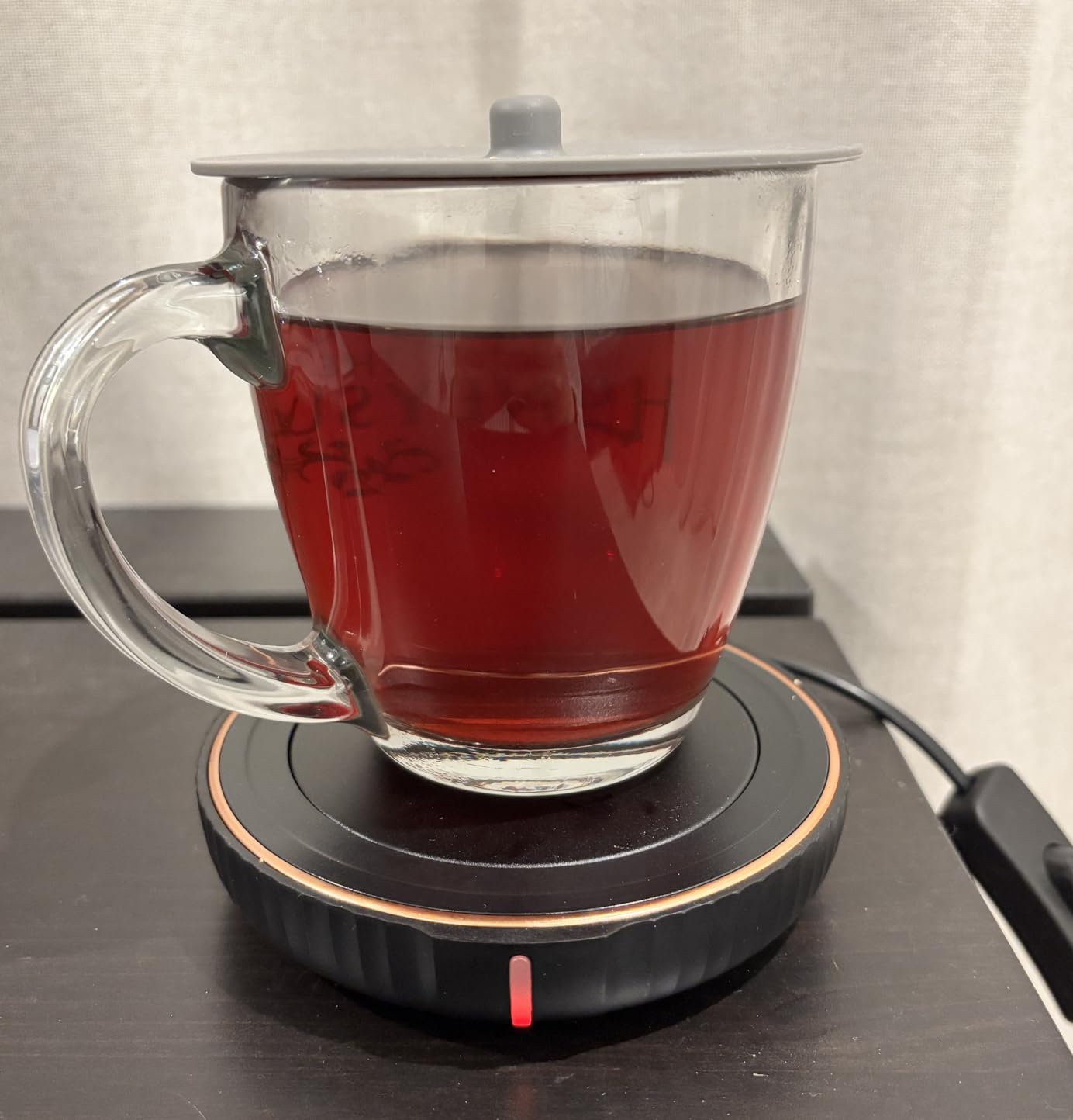 HouseGem Large Candle Warmer Plate - Coffee Cup Mug Warmer for Desk, Candle Melter, Electric Mug Heater for Beverages, Milk & Tea, Coffee Accessories Ideal Gifts Keep Cup Warm (Black) customer photo 1